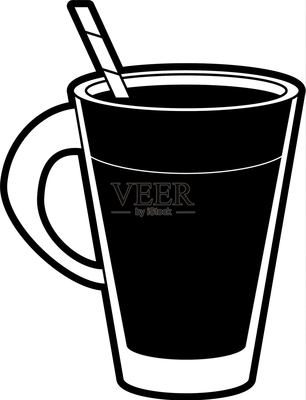 杯子里的果汁插画图片素材