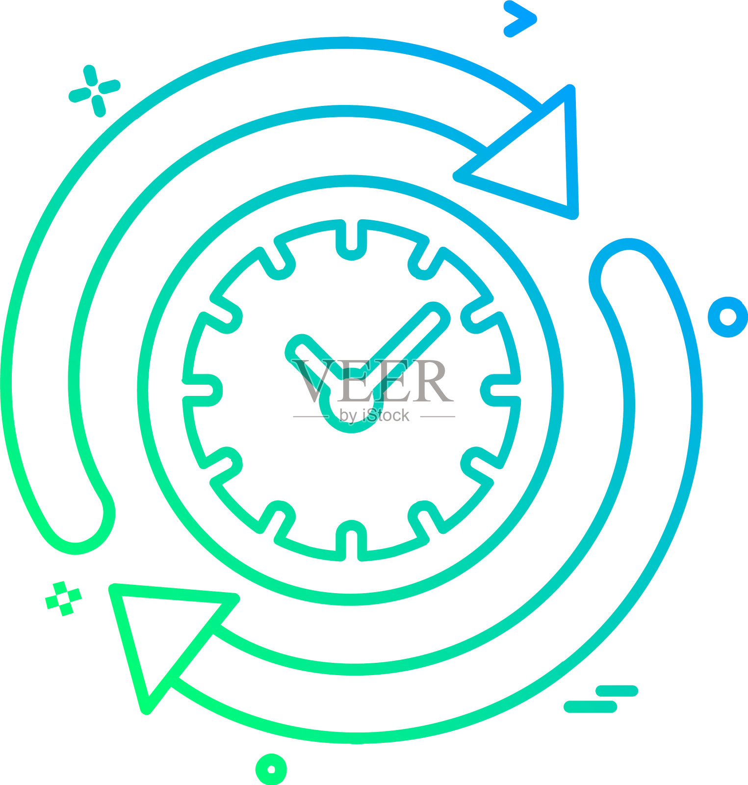 时钟图标设计插画图片素材