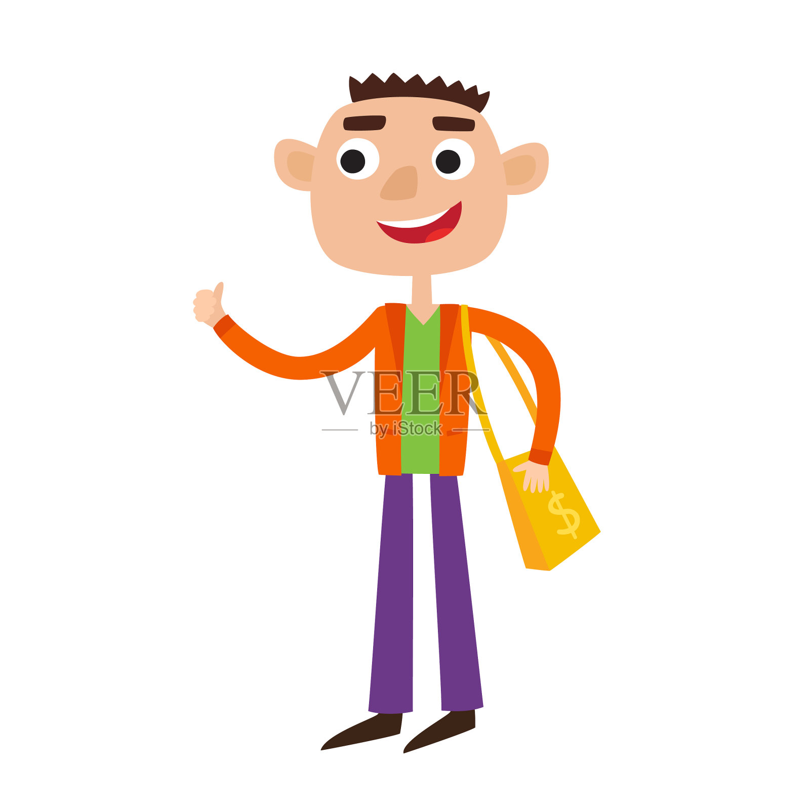 一个男人的肤色插画图片素材