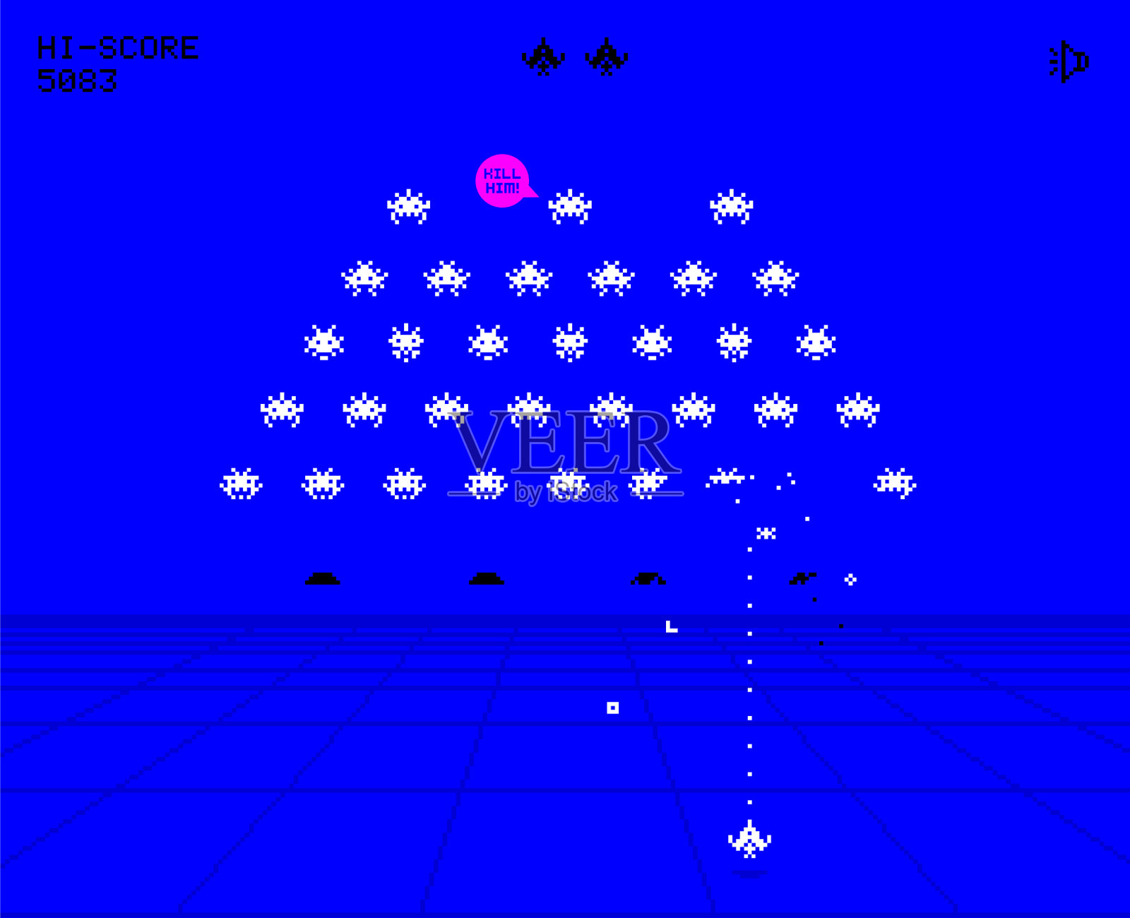 像素风格的游戏界面和游戏元素插画图片素材