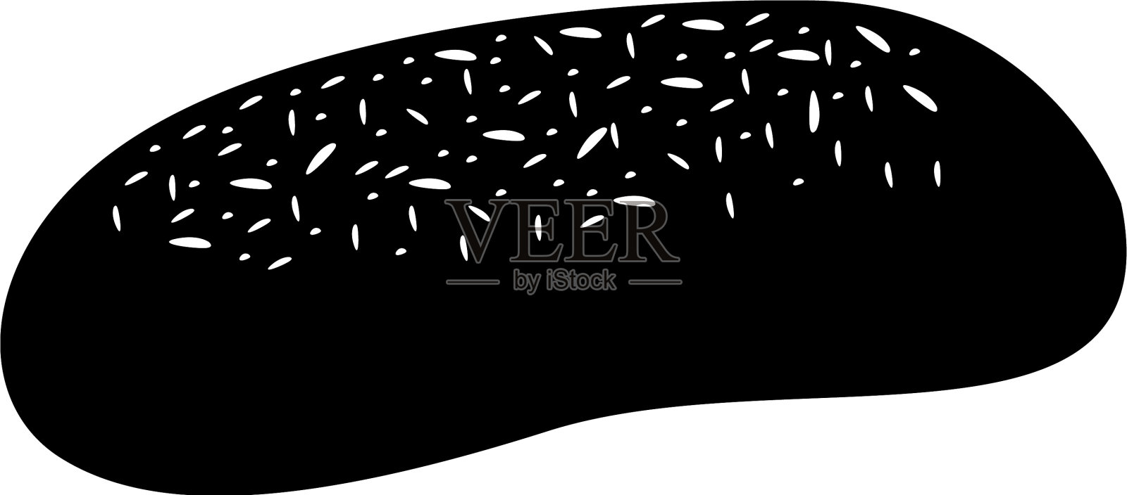 孤立的面包轮廓插画图片素材