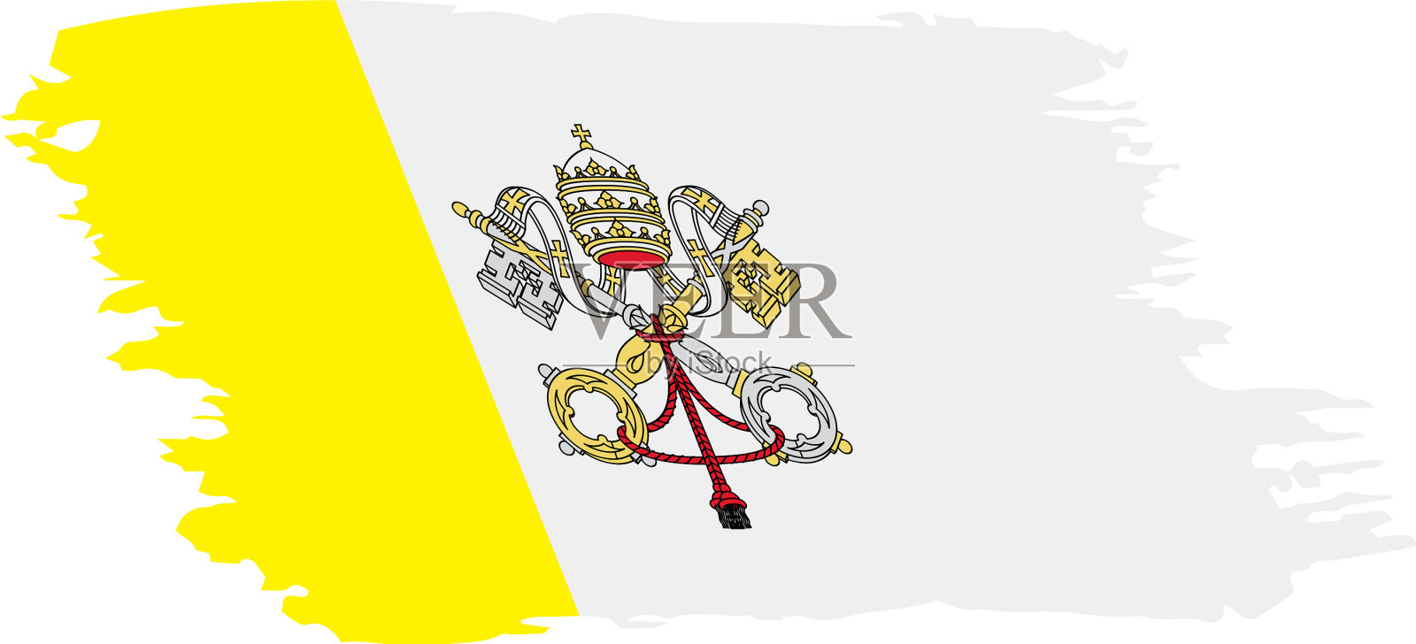 梵蒂冈国旗设计元素图片