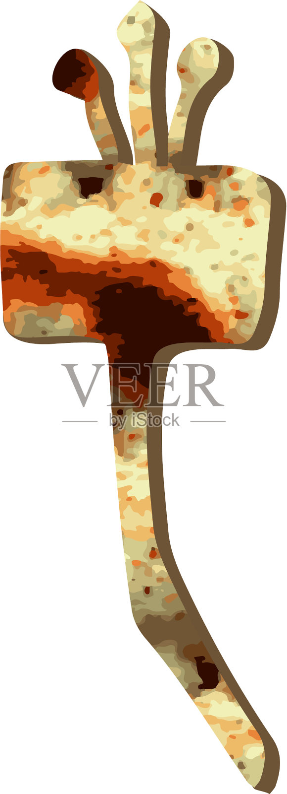 希伯来逾越节无酵饼希伯来字母zain插画图片素材