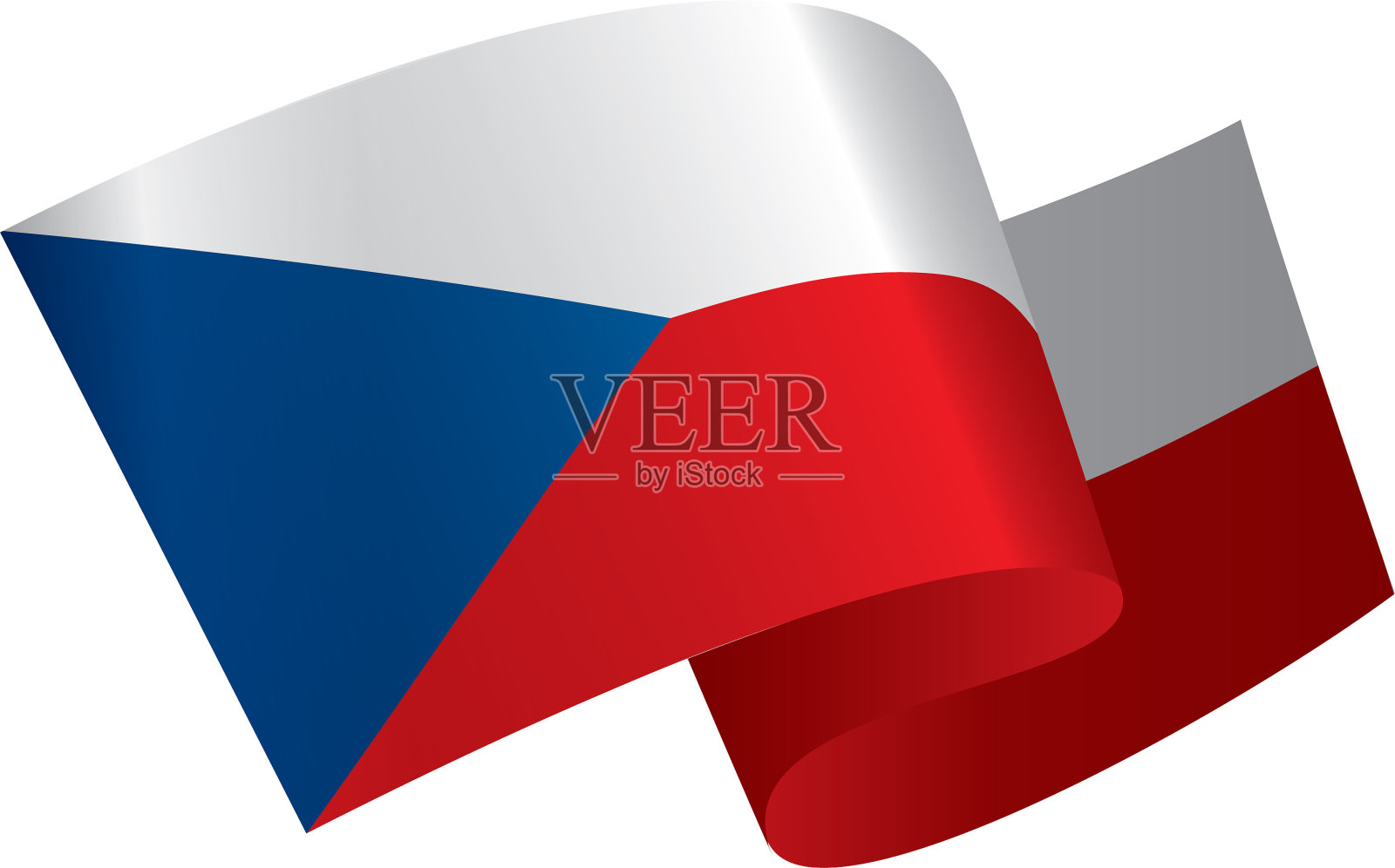 czechia国旗设计元素图片