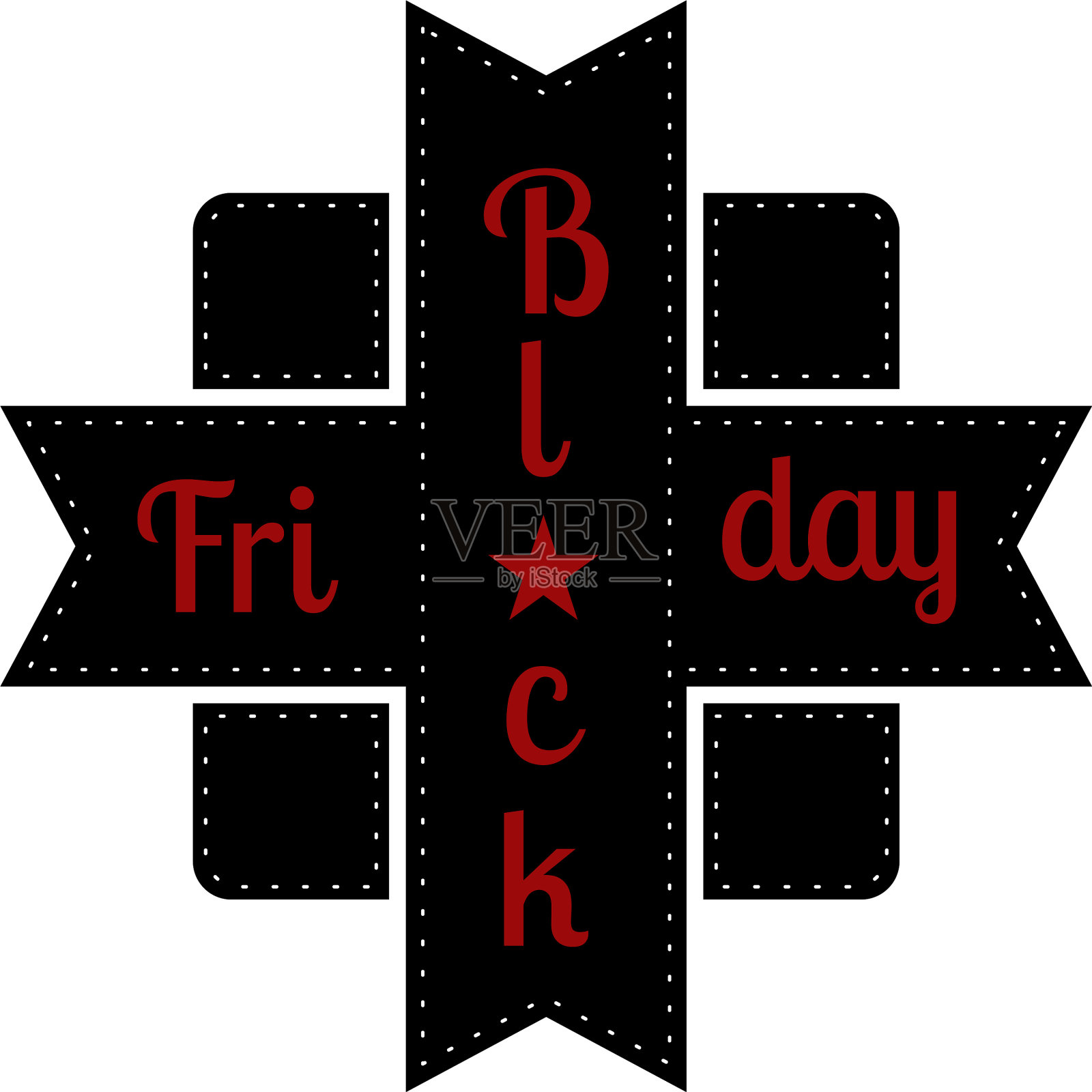 孤立的黑色星期五标签设计元素图片