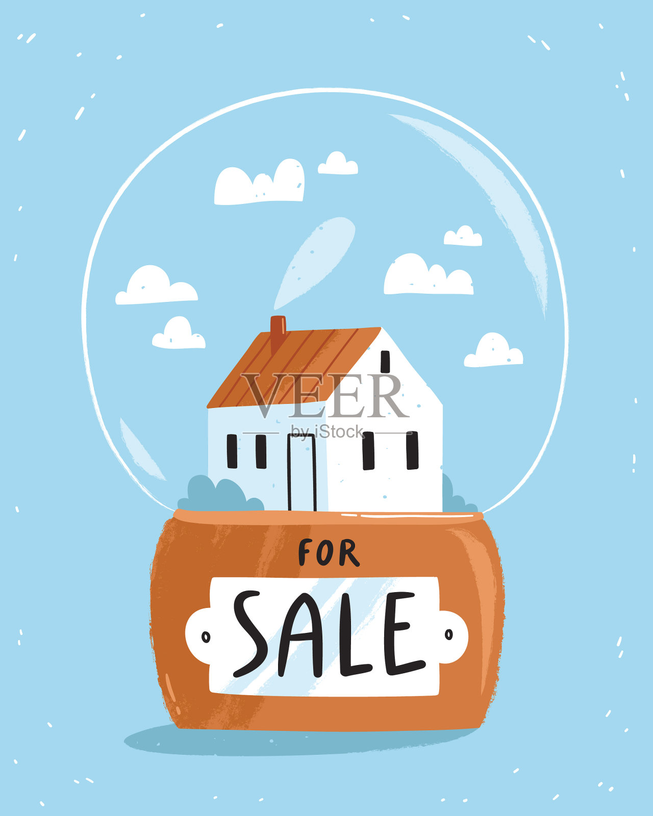 待售的房子插画图片素材