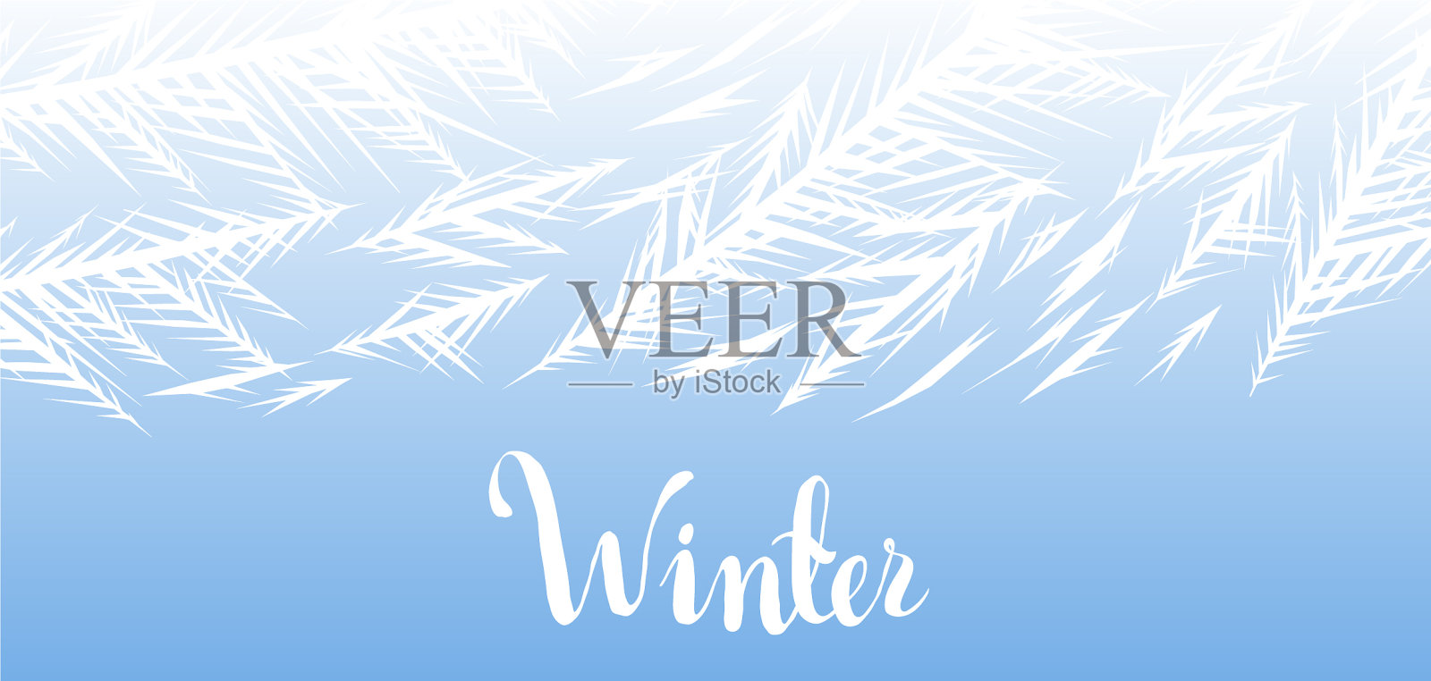 冬季冻结窗口背景插画图片素材