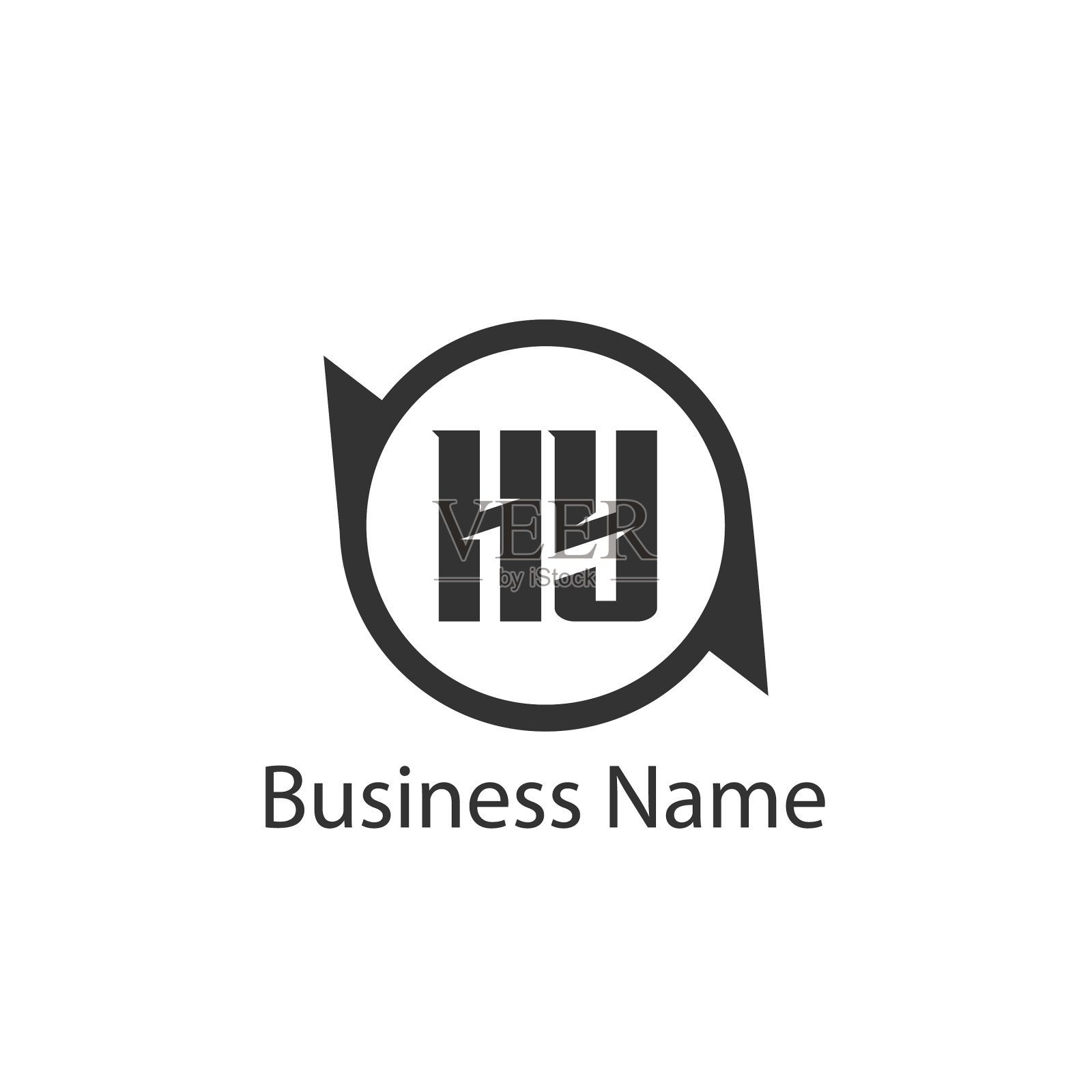 首字母hy标志模板设计插画图片素材