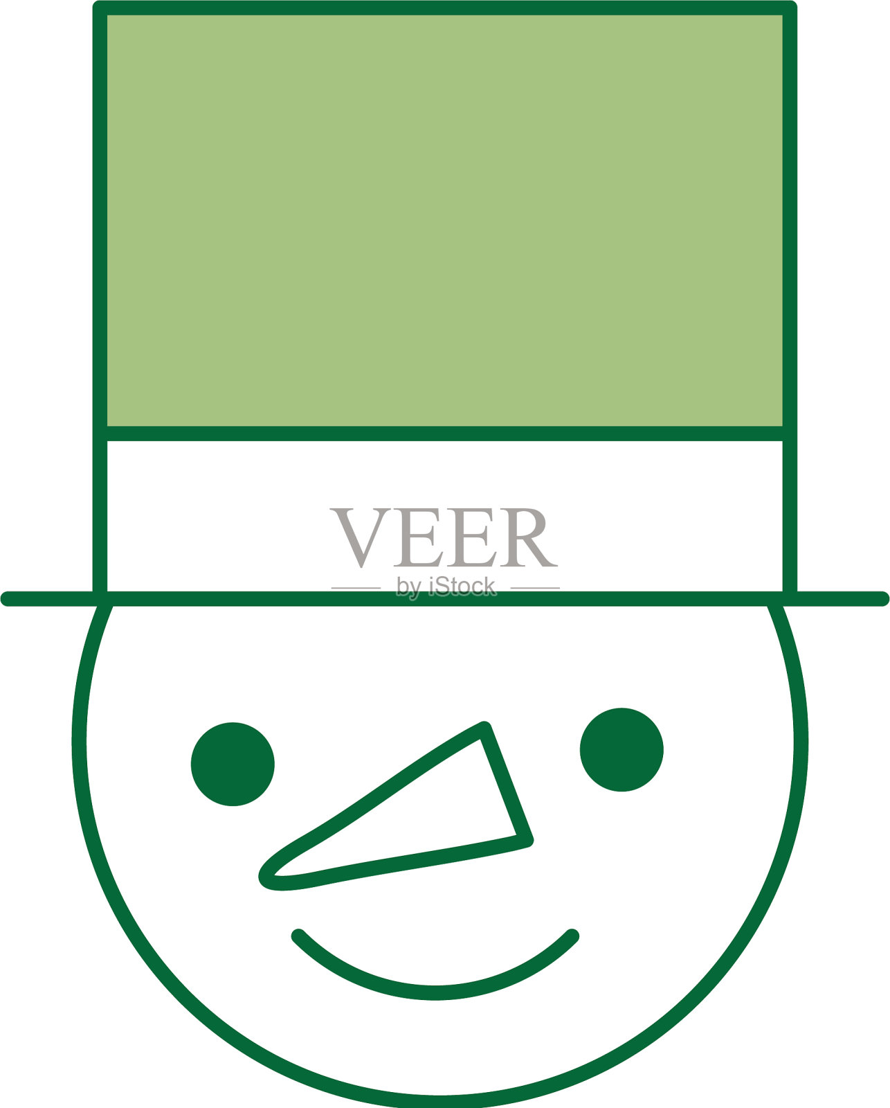 雪人头像人物孤立图标插画图片素材