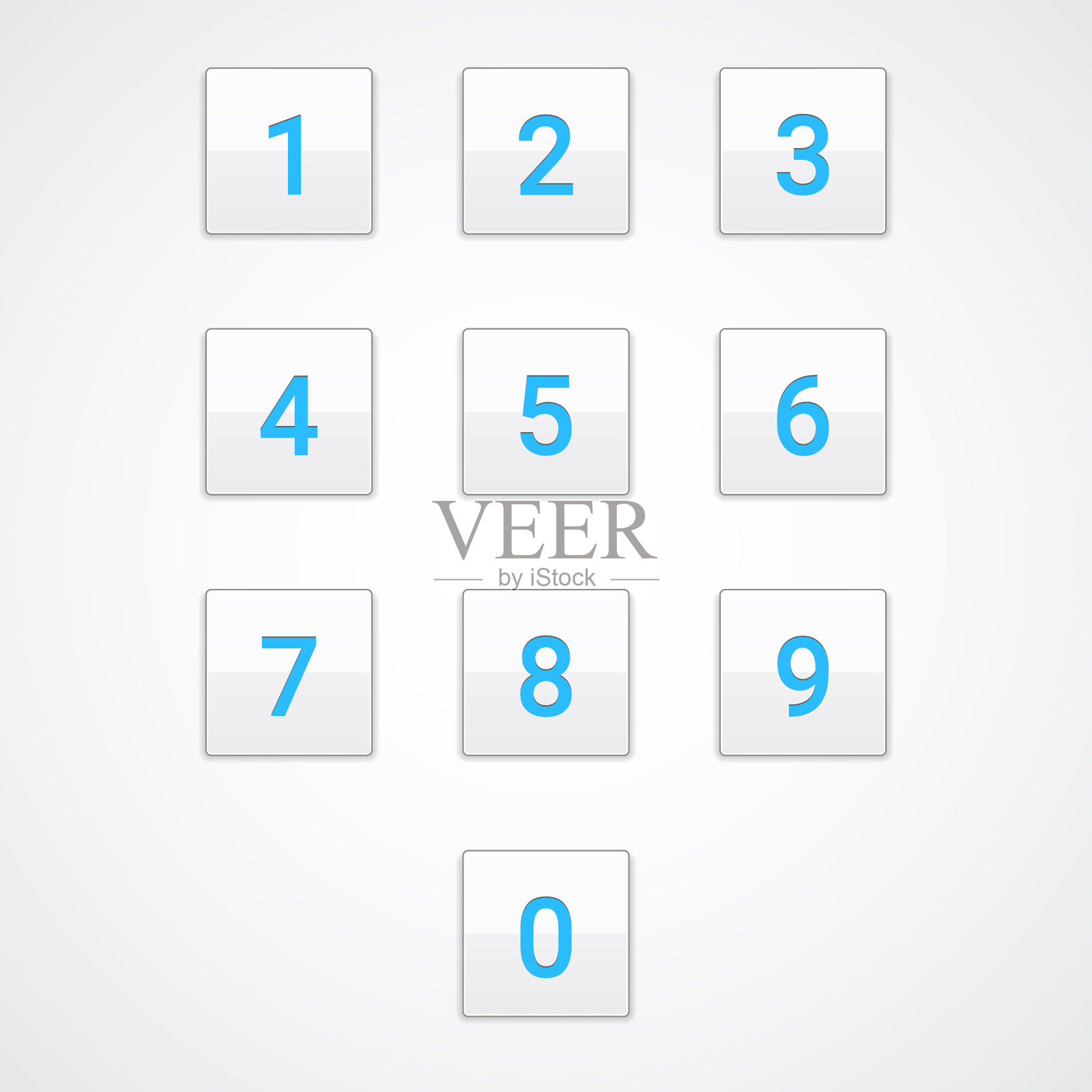 0-9个数字的集合图标素材