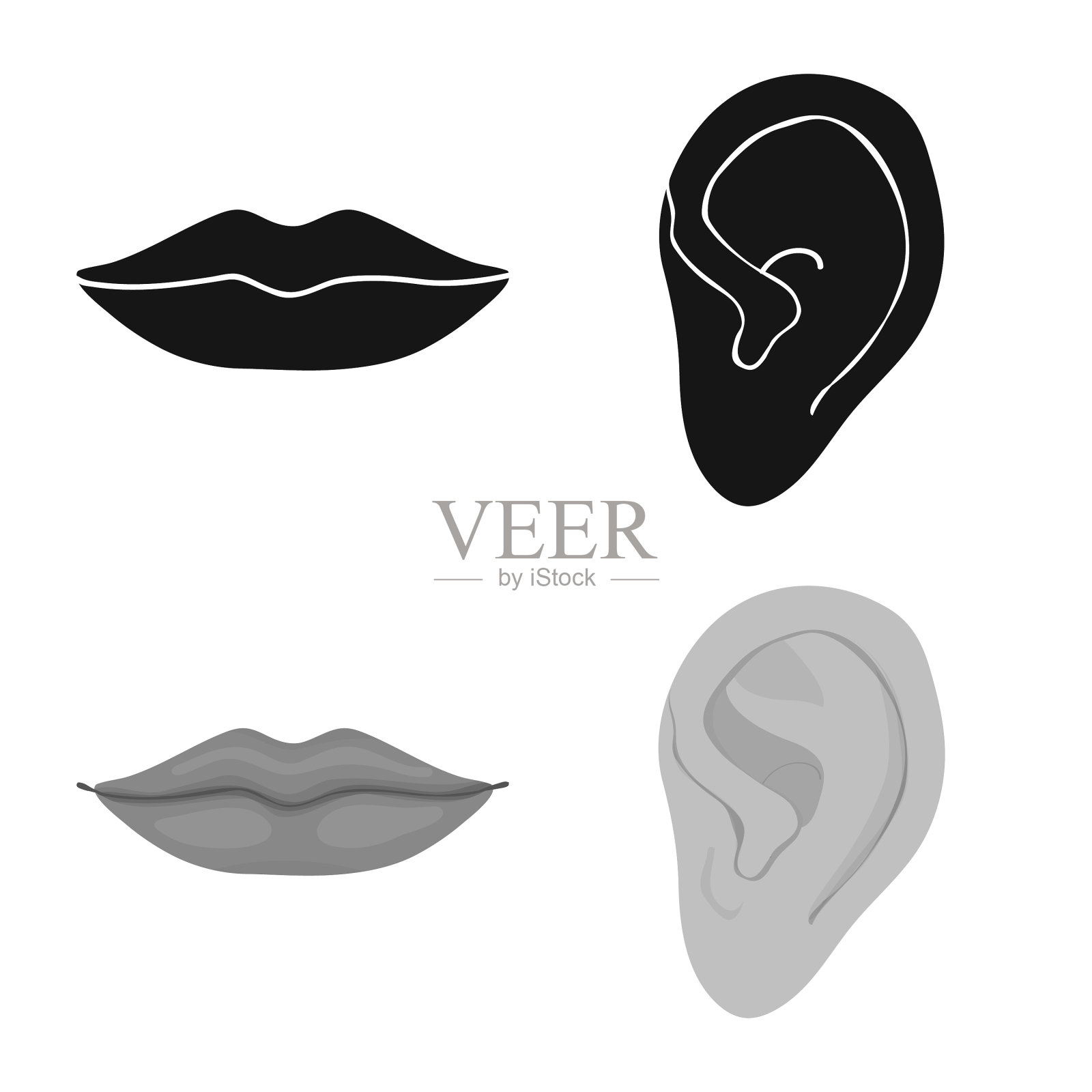 身体和部分标志集图标素材