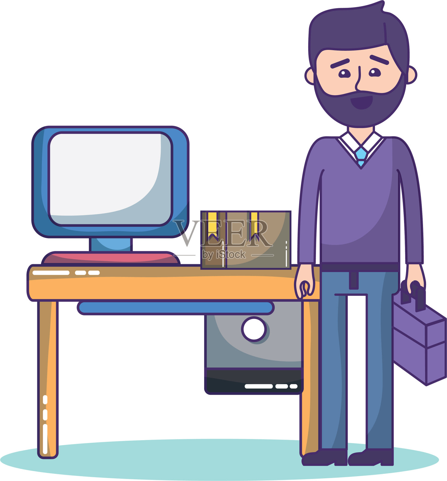 商人和办公室设计元素图片