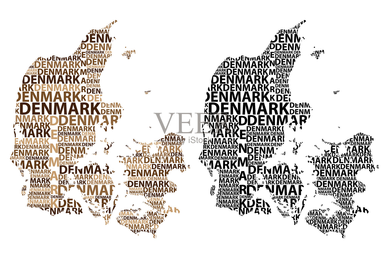 丹麦的地图插画图片素材