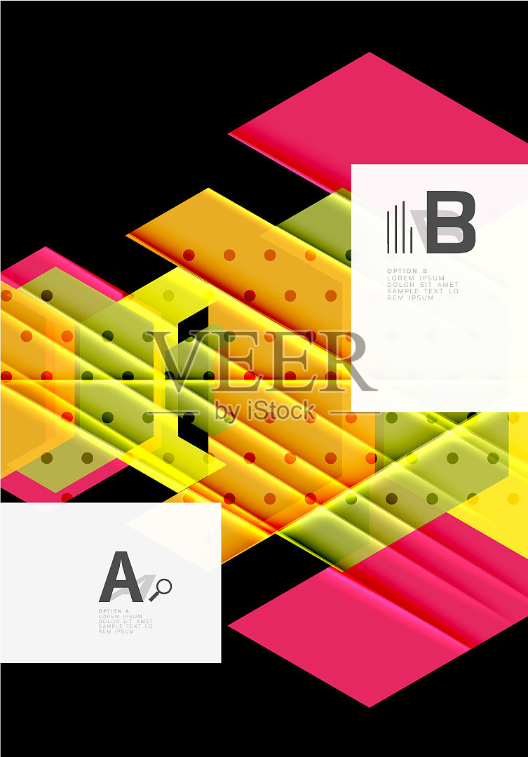 彩色抽象形状背景插画图片素材