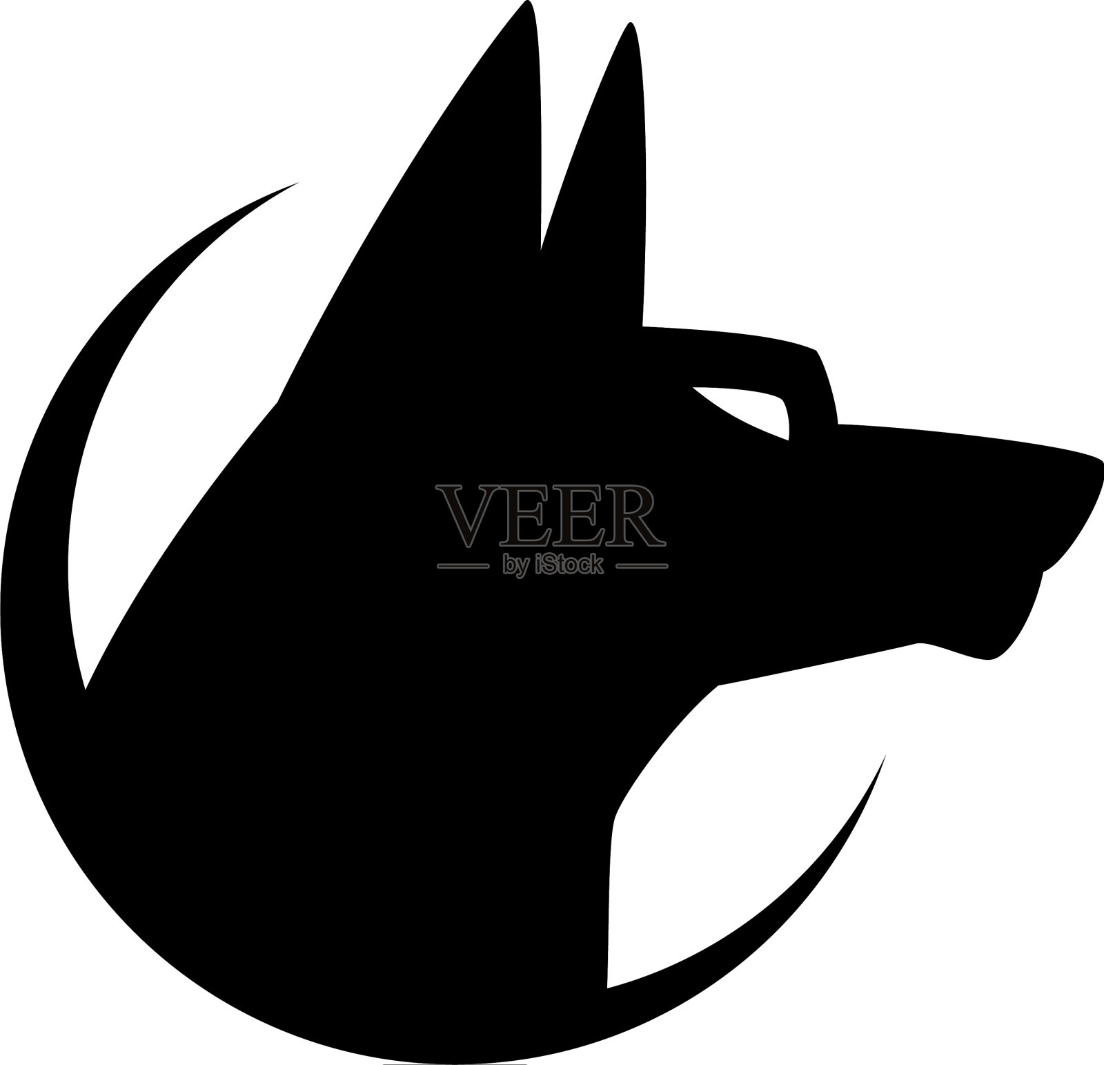 狗标志和标志标志设计元素图片