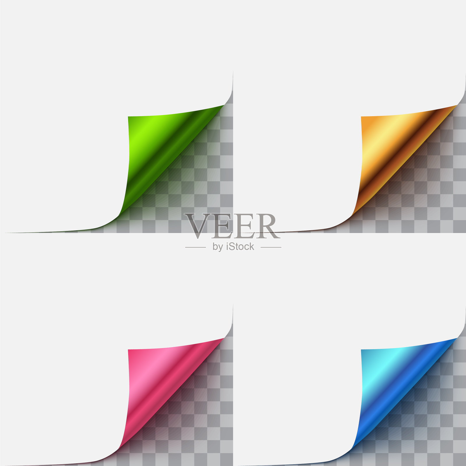 卷角纸插画图片素材