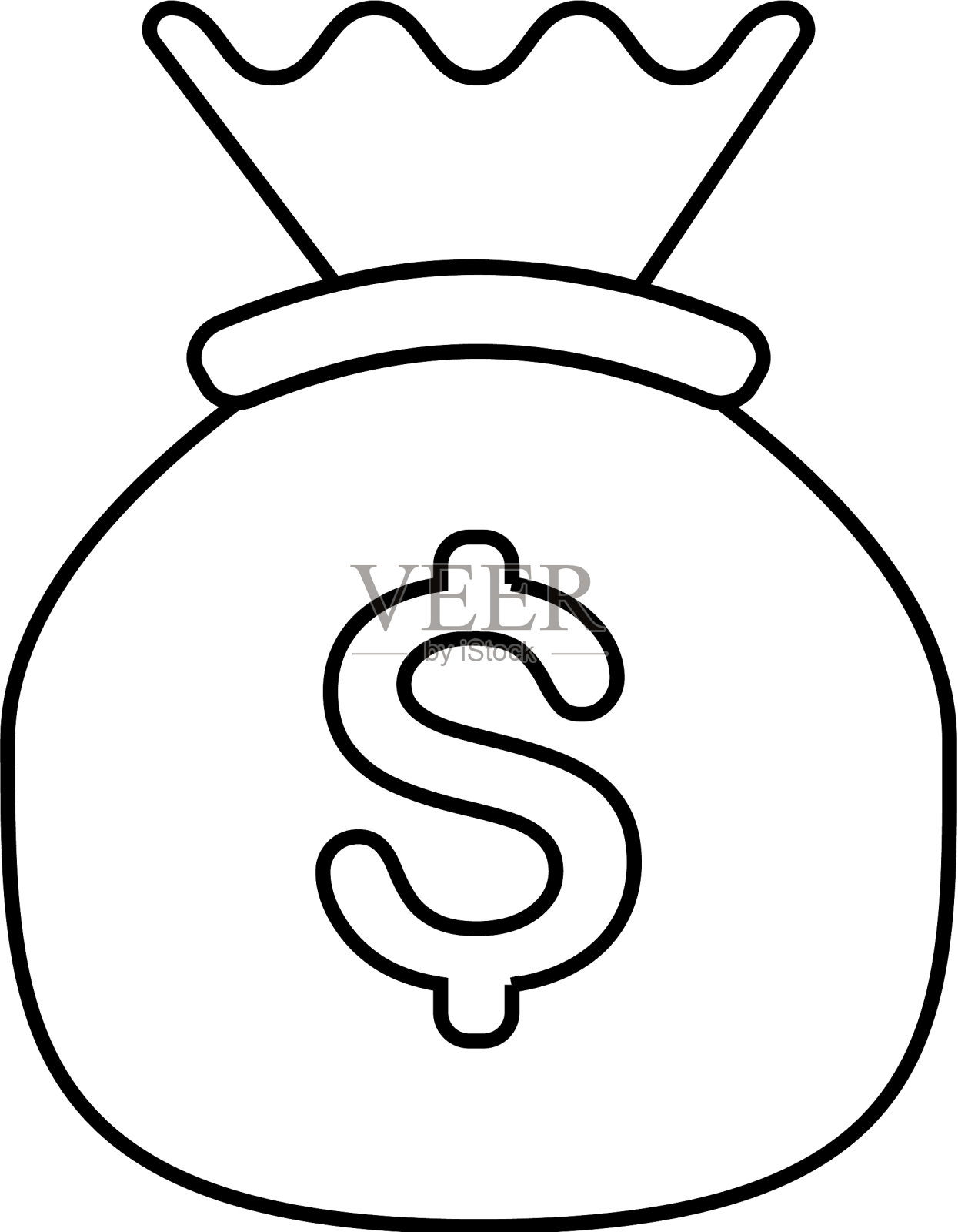 钱袋图标形象插画图片素材