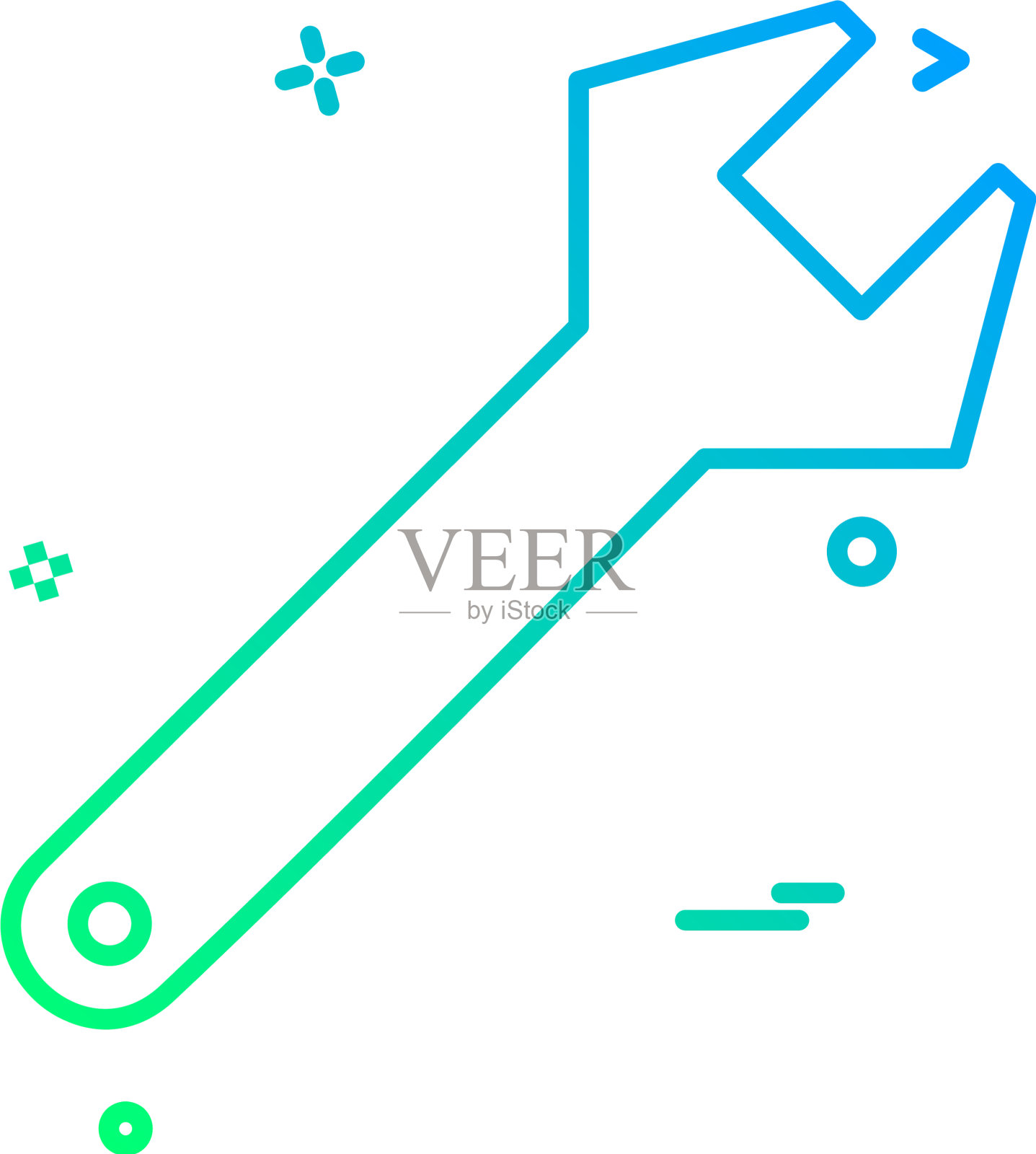 施工工具工作劳动扳手图标插画图片素材