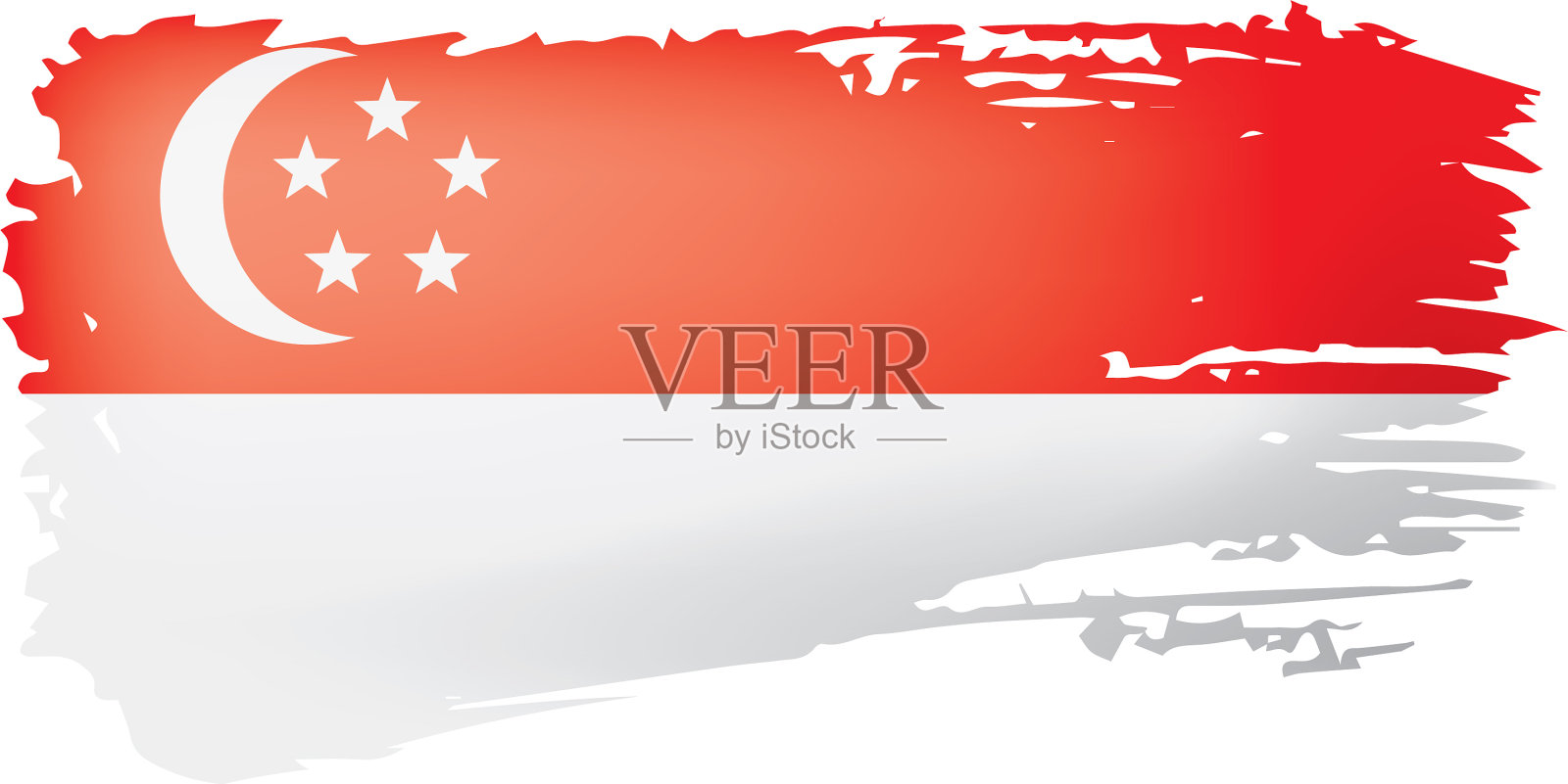 新加坡国旗上有白色设计元素图片