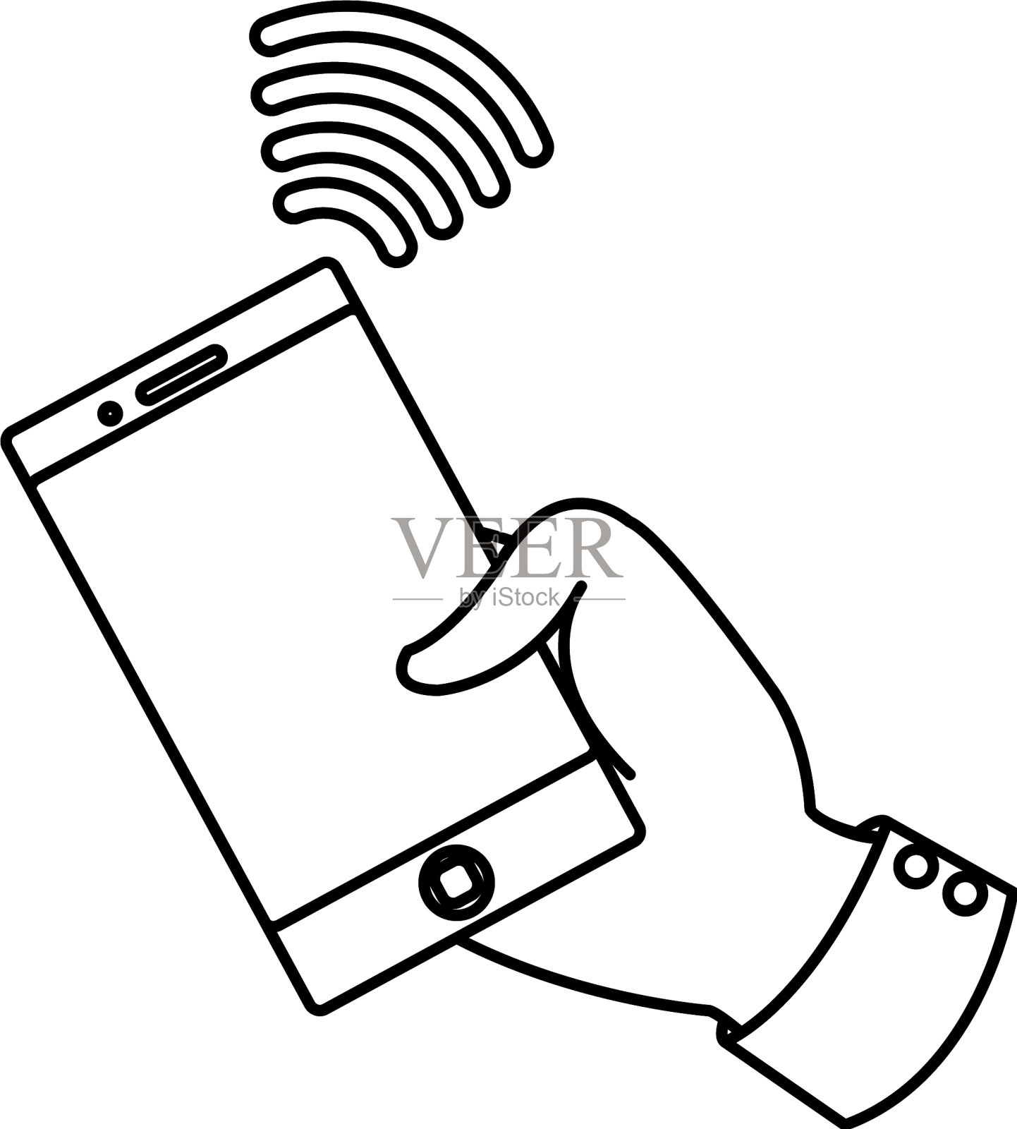 孤立的智能手机设计设计元素图片