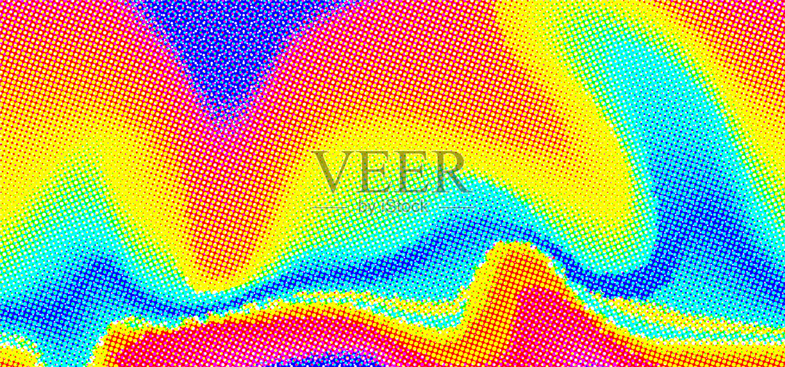 抽象液体背景半色调波插画图片素材