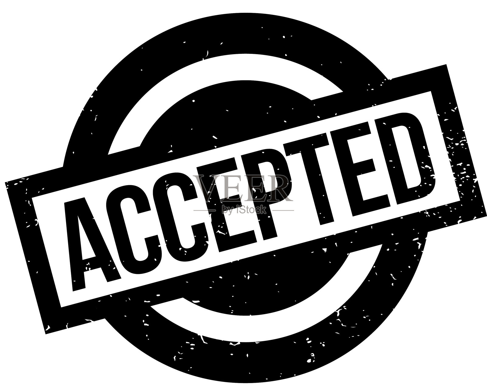 接受了橡皮图章设计元素图片