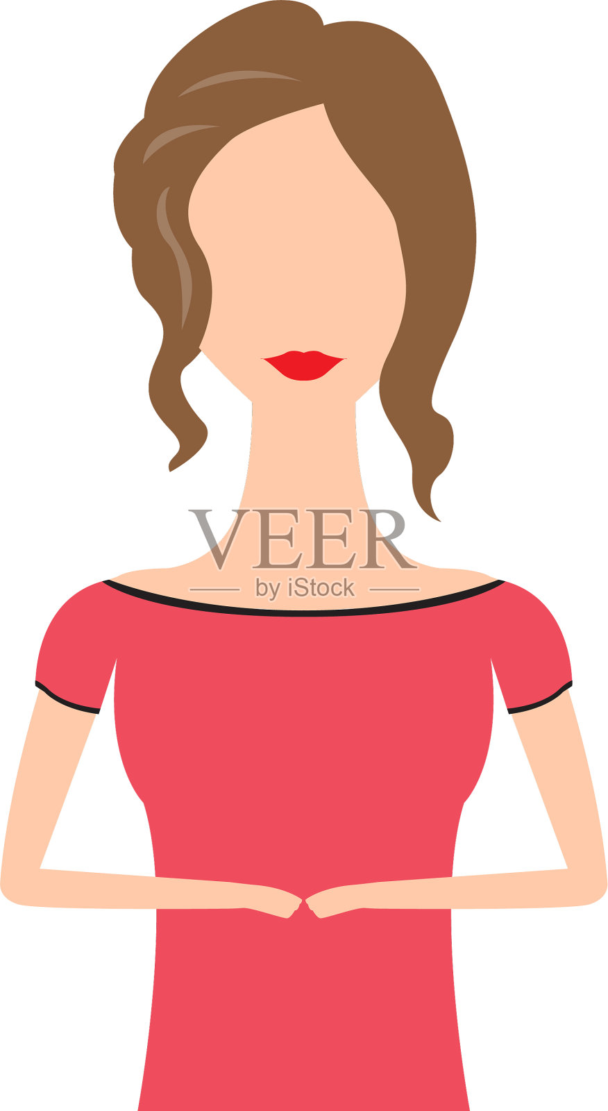 抽象的女人阿凡达插画图片素材