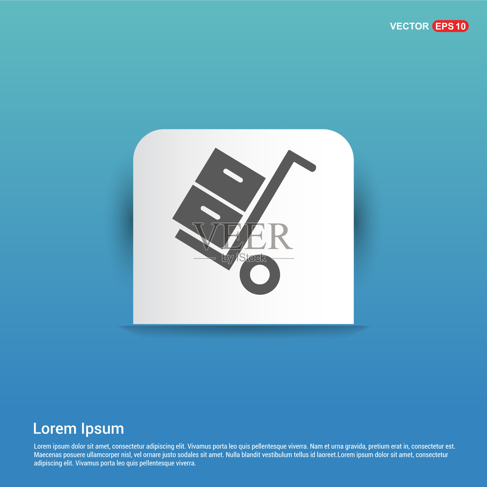 购物车图标-蓝色贴纸按钮插画图片素材