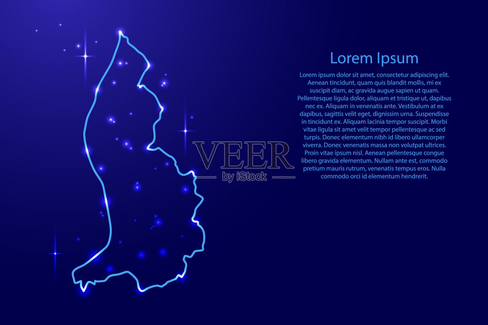 地图列支敦士登从等高线网络蓝色插画图片素材