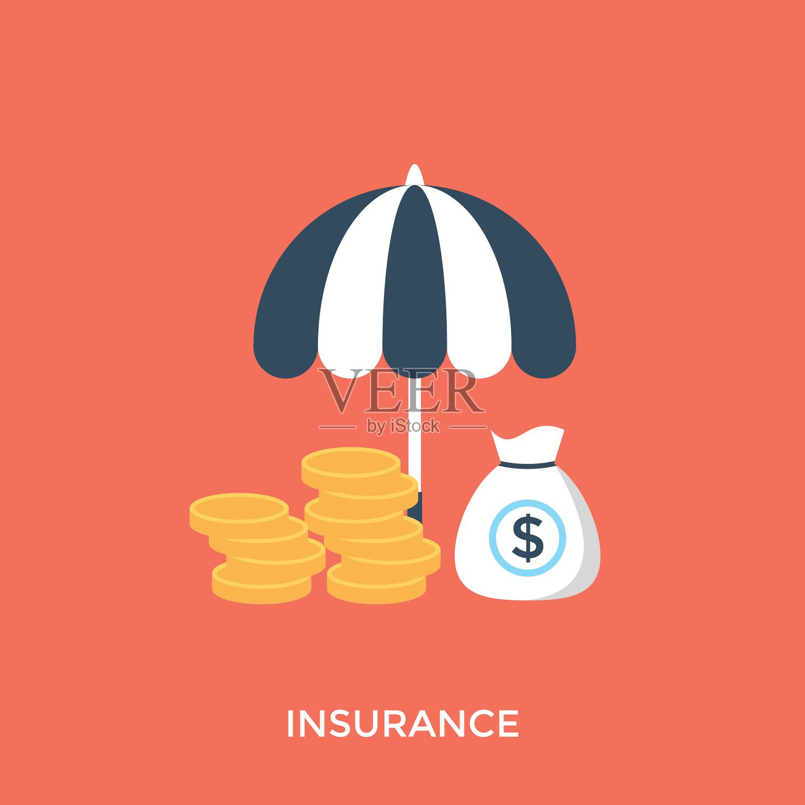 金融保险插画图片素材