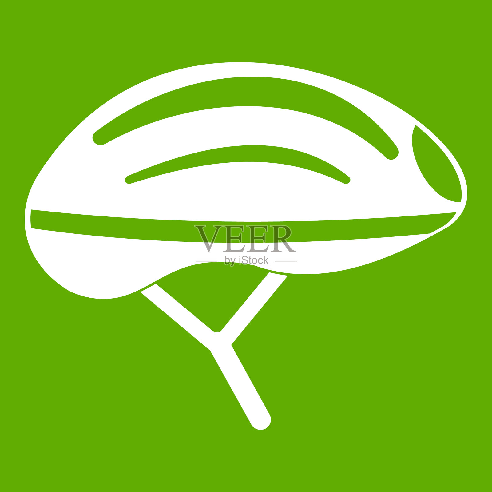 自行车头盔图标绿色插画图片素材