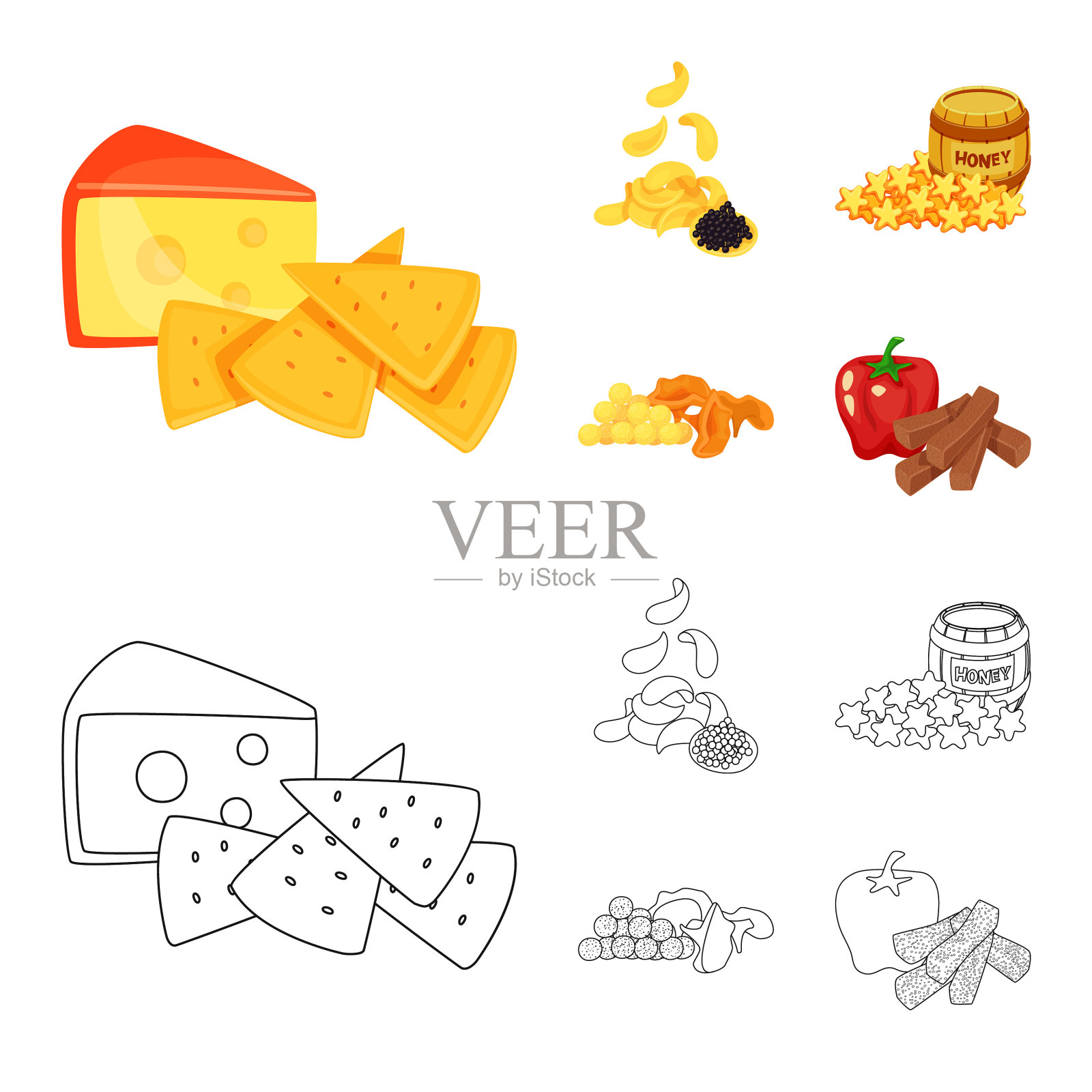 品尝和调味的图标插画图片素材