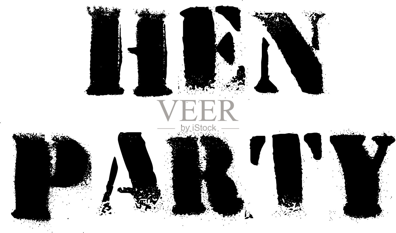 母鸡聚会印刷邮票插画图片素材