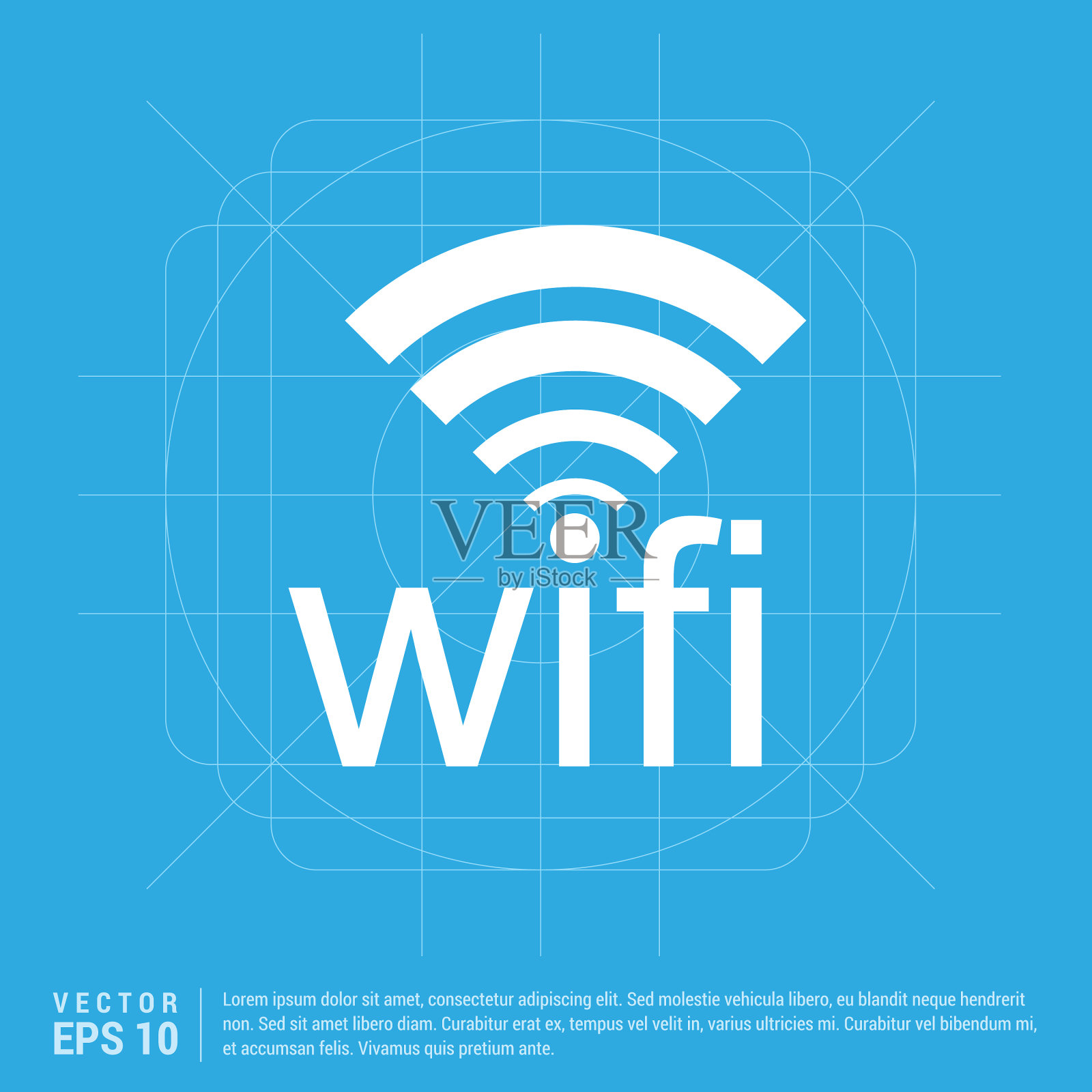 无线图标标识插画图片素材