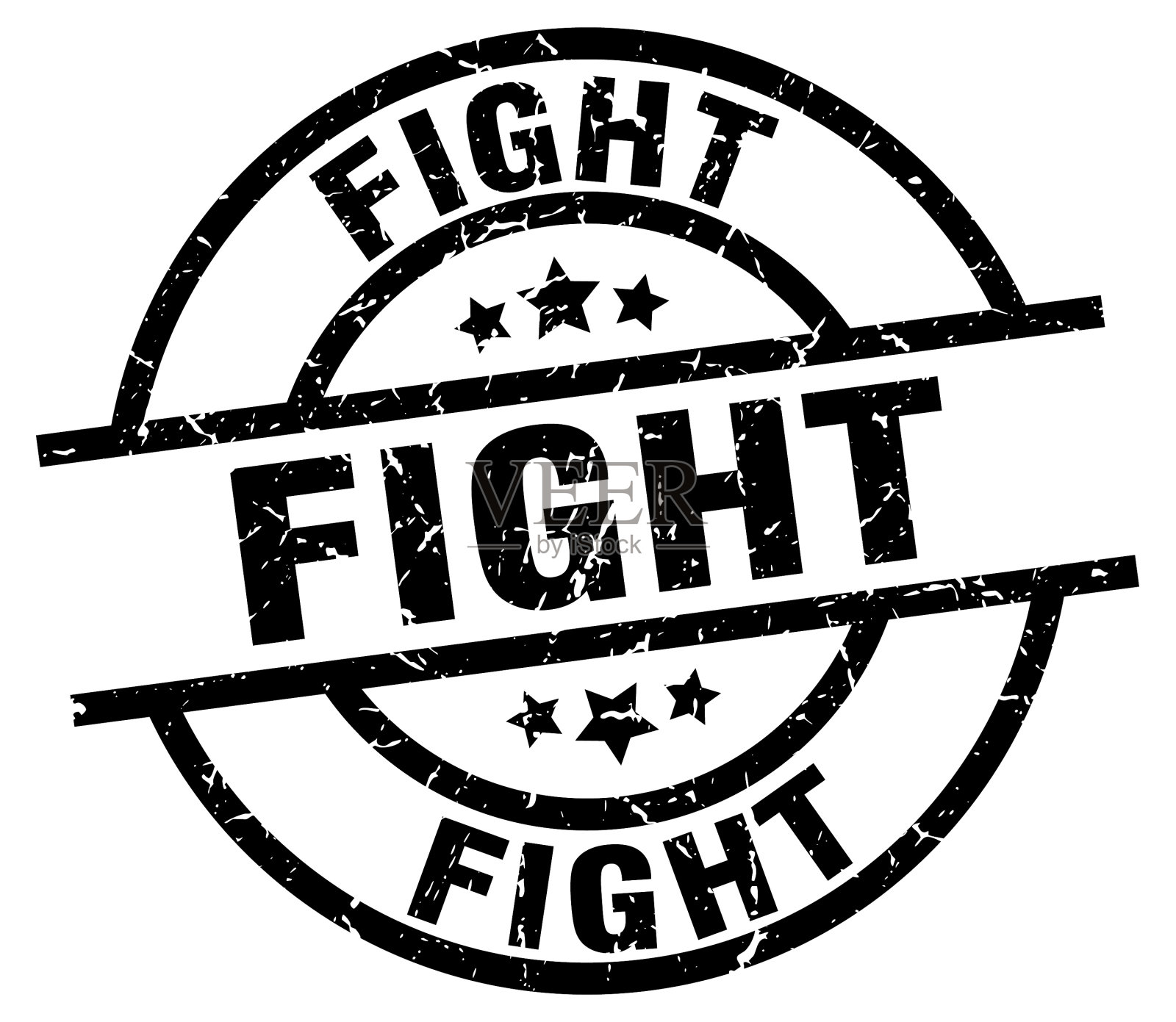 战斗round grunge黑色邮票插画图片素材