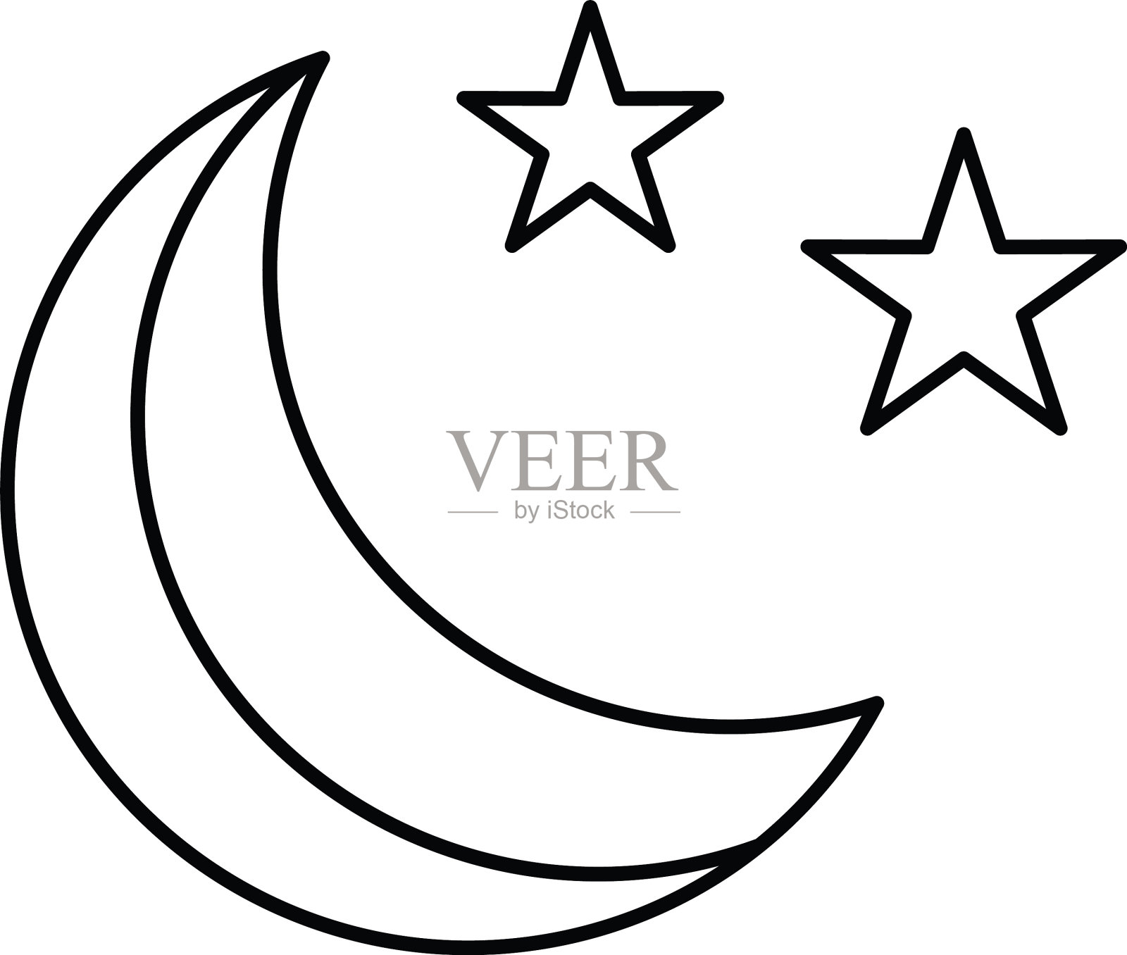 星星和月亮的图标在创意设计与图标素材