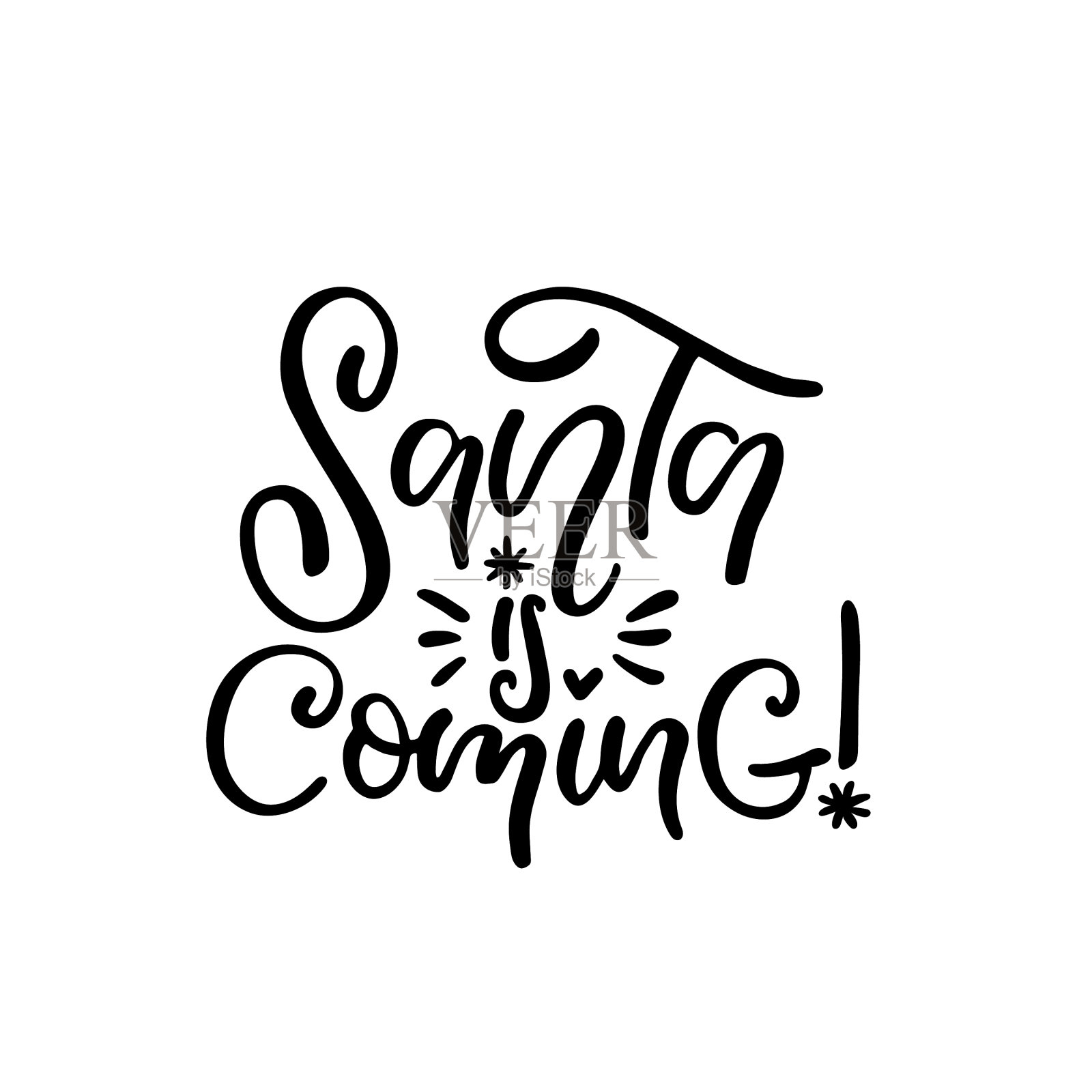 圣诞节刻字墨水设计元素图片