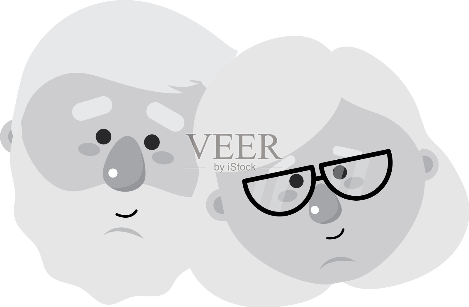 祖父母的卡通设计设计元素图片