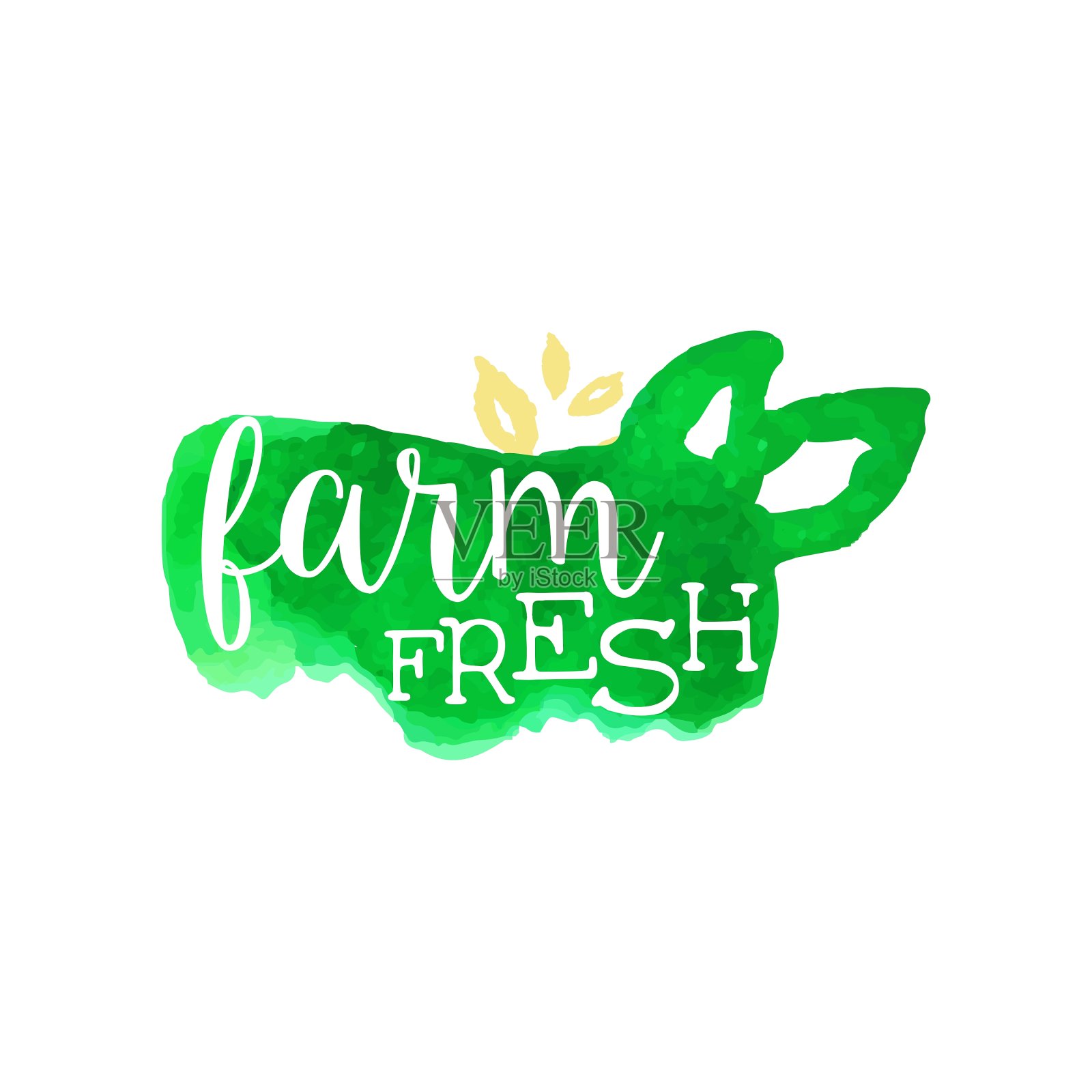 农场生鲜产品促销标志设计元素图片