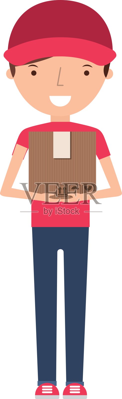 送货员孤立图标设计元素图片