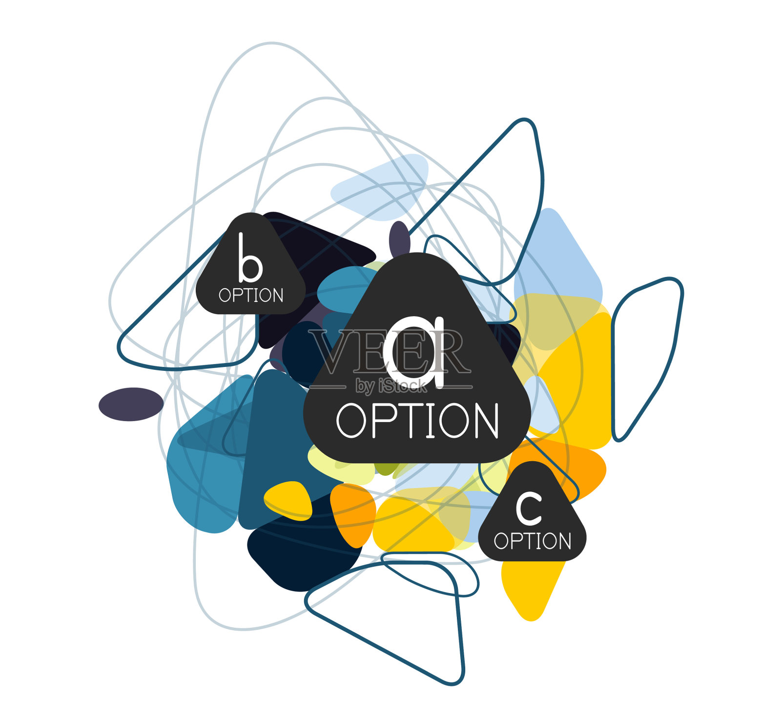 三角信息图设计布局设计元素图片