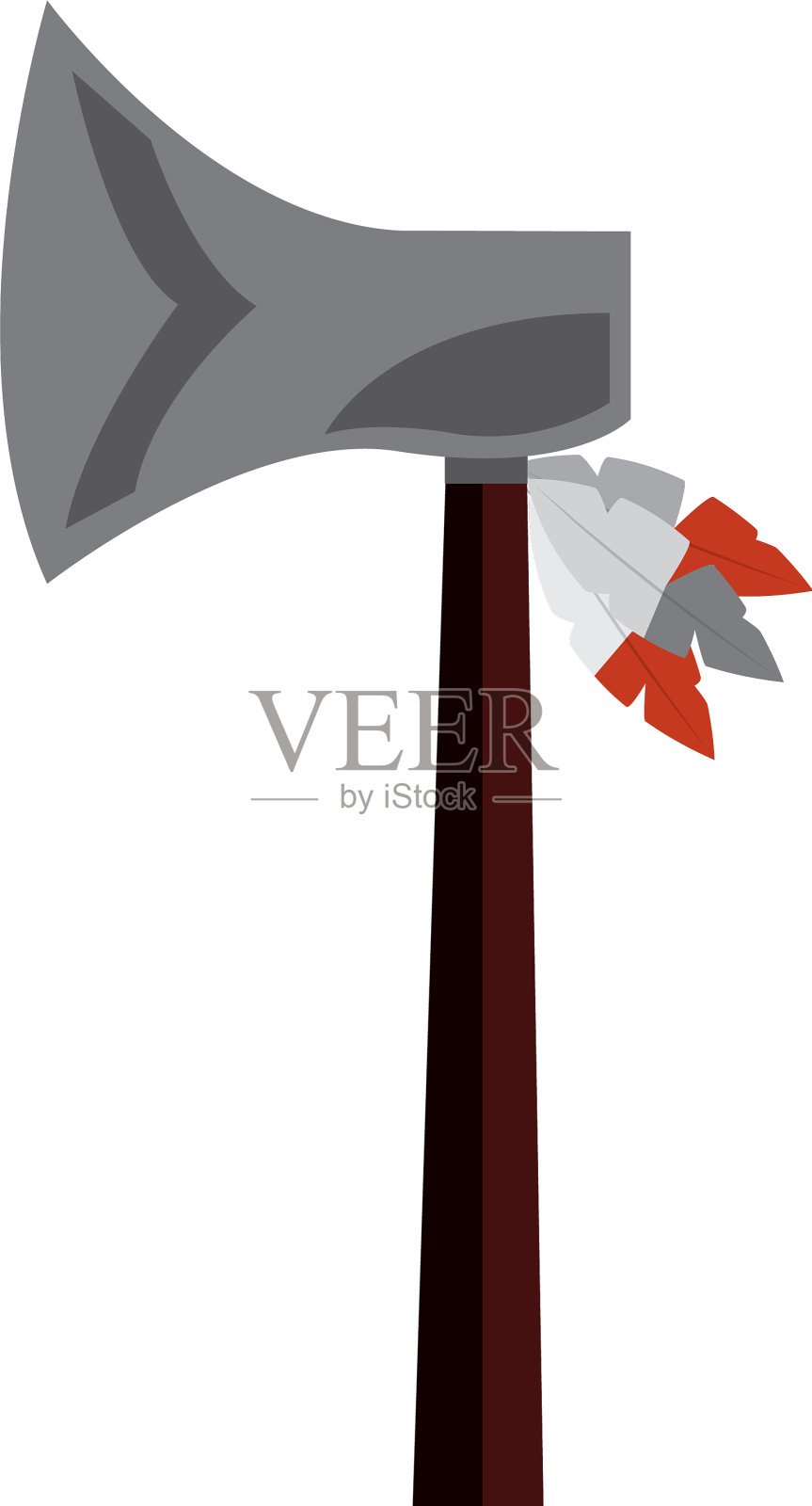 斧头是美国土著印第安人的武器设计元素图片