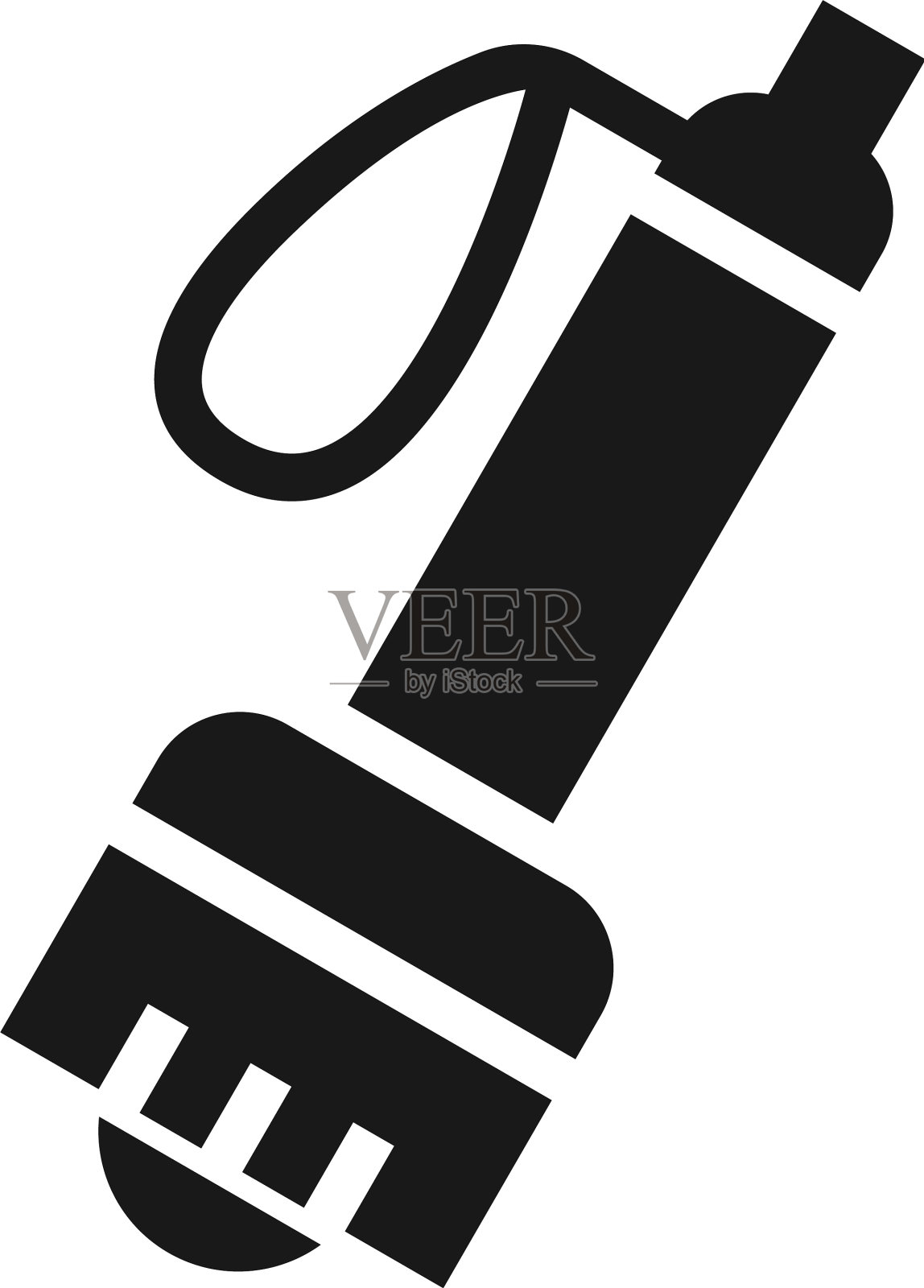 攀爬手电筒图标风格简单设计元素图片