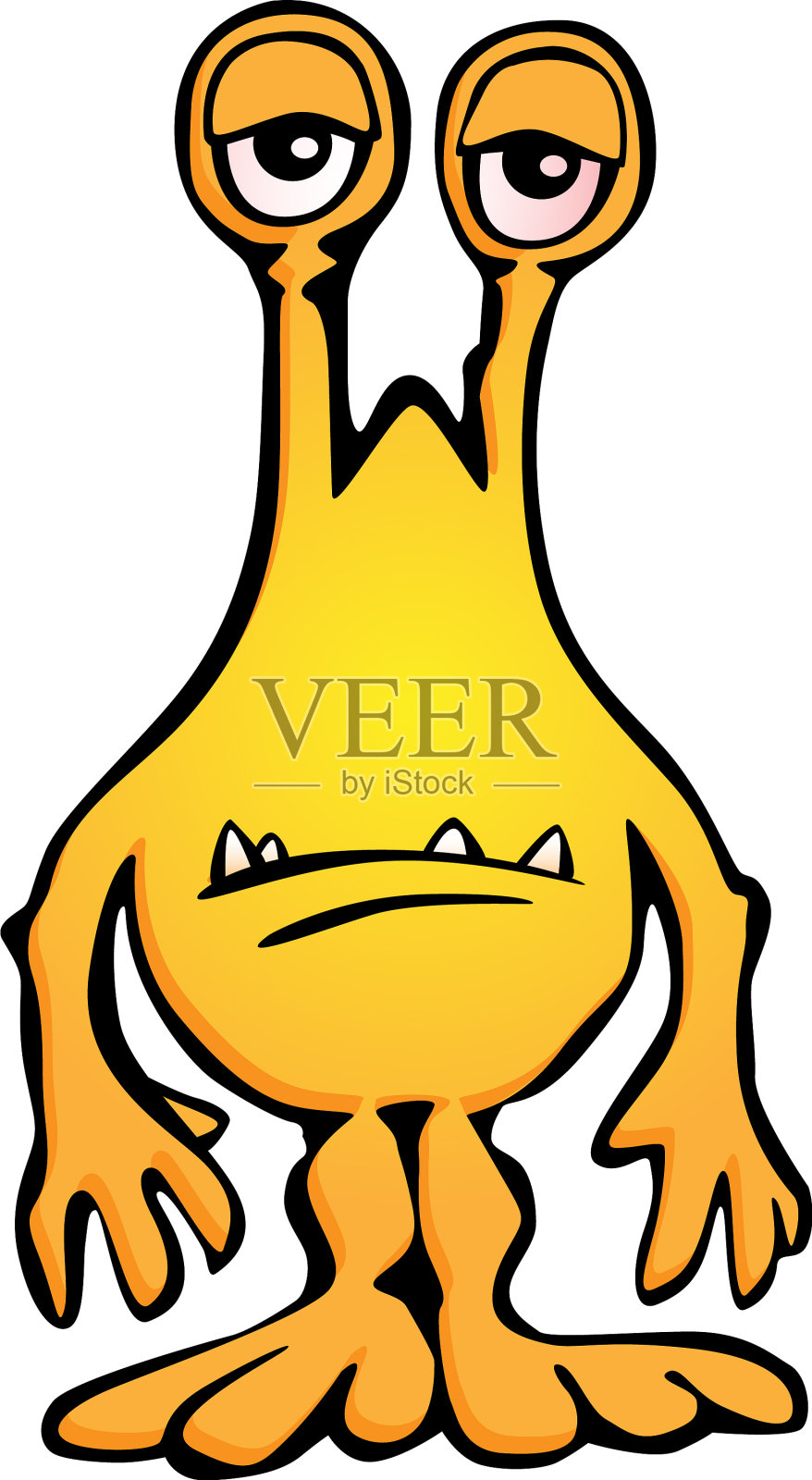 愚蠢的怪物生物卡通设计元素图片