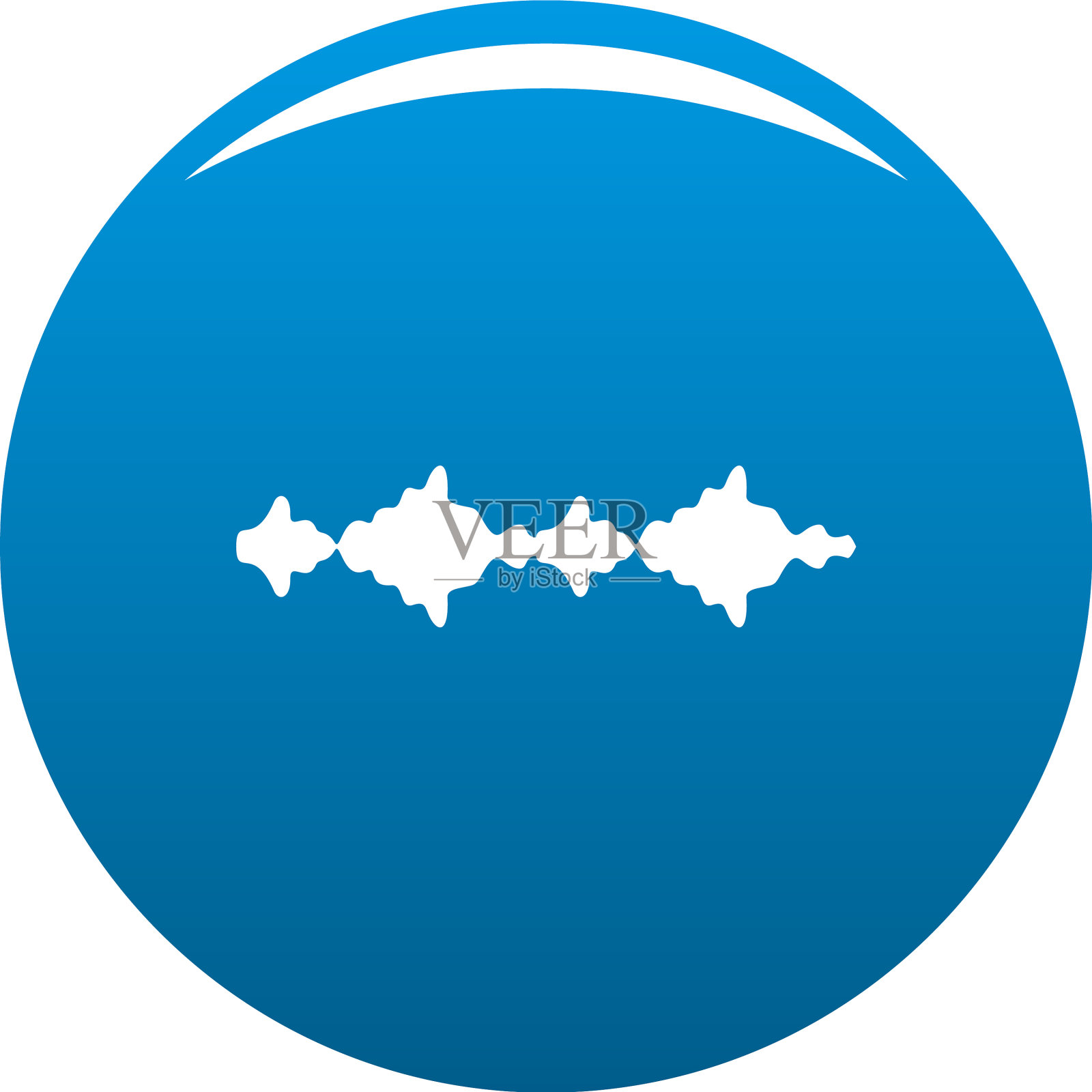 均衡器声音电台图标蓝色设计元素图片