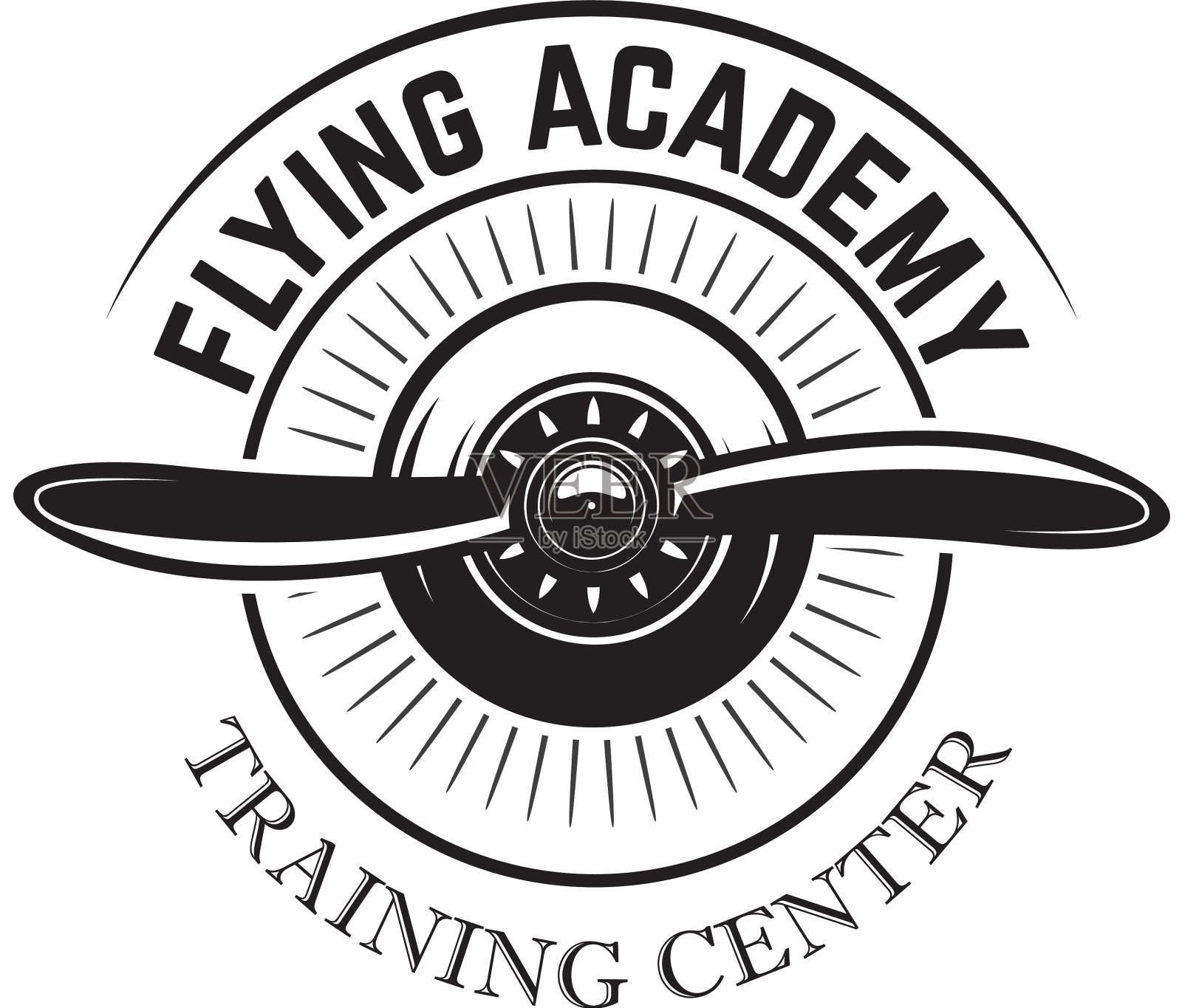 航空训练中心会徽模板设计元素图片