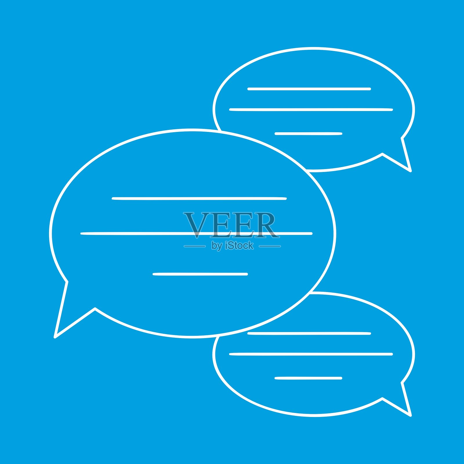 聊天轮廓图标插画图片素材