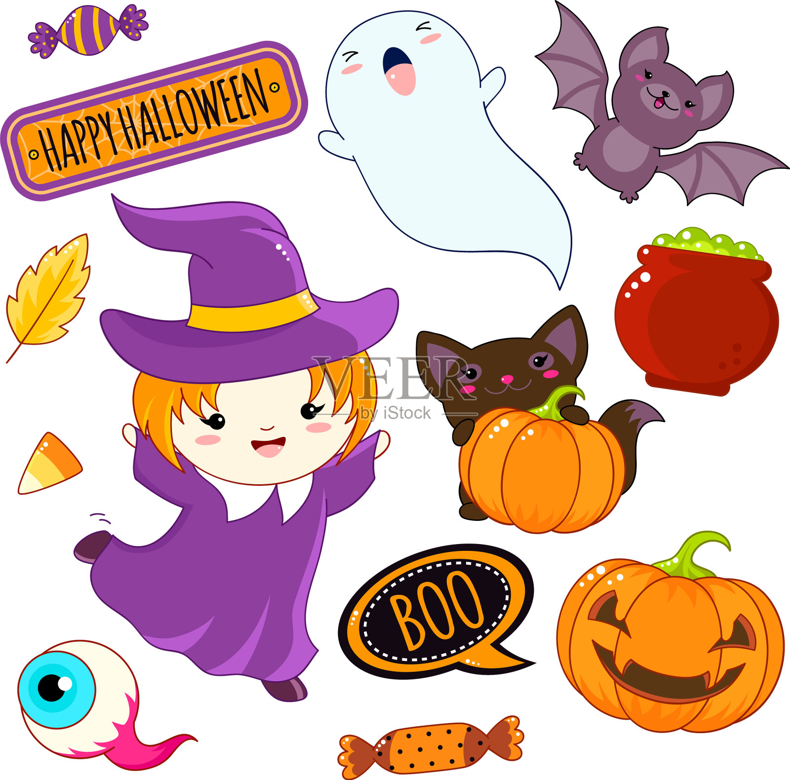 万圣节偶像系列设计元素图片