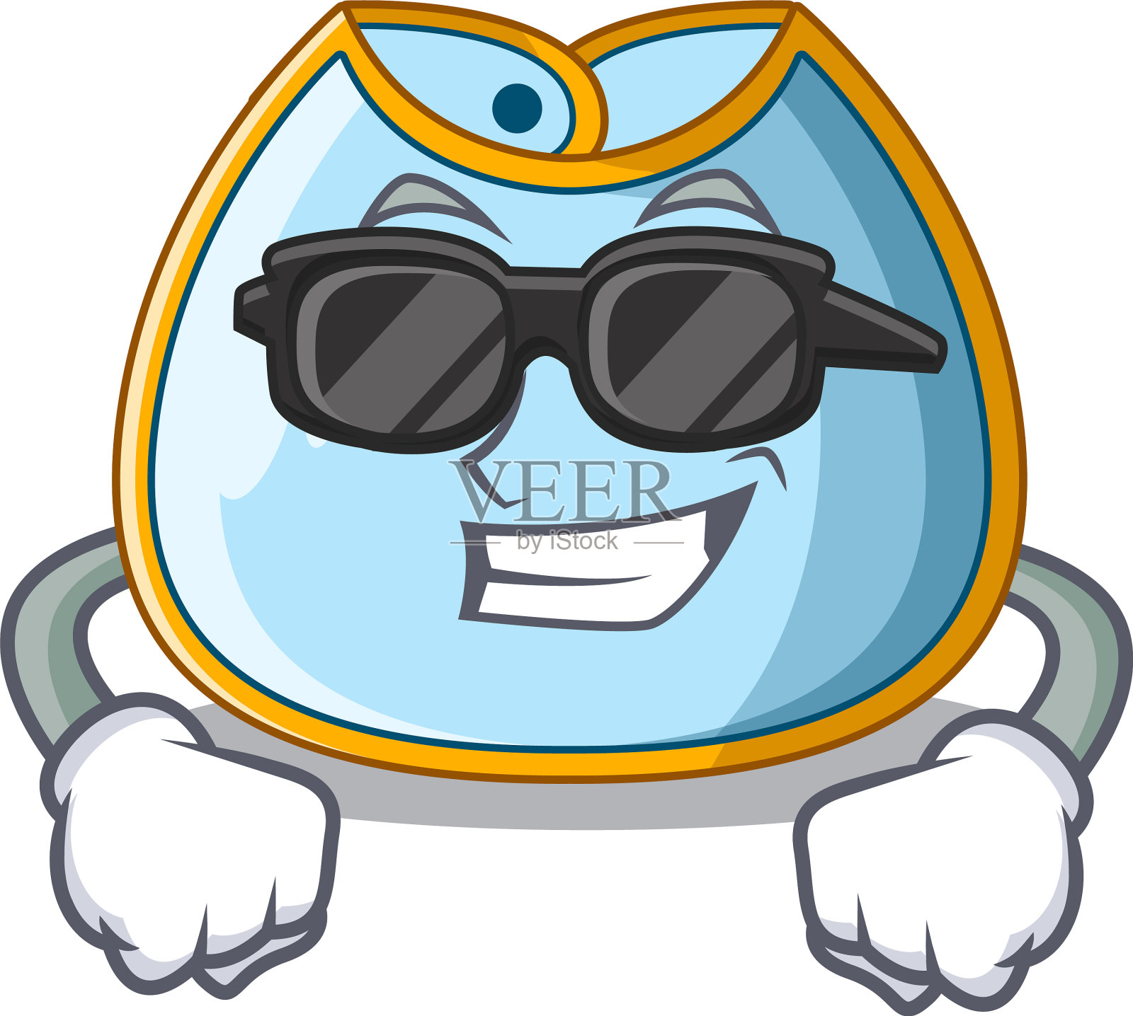 晾衣绳上超级酷的卡通婴儿围脖设计元素图片