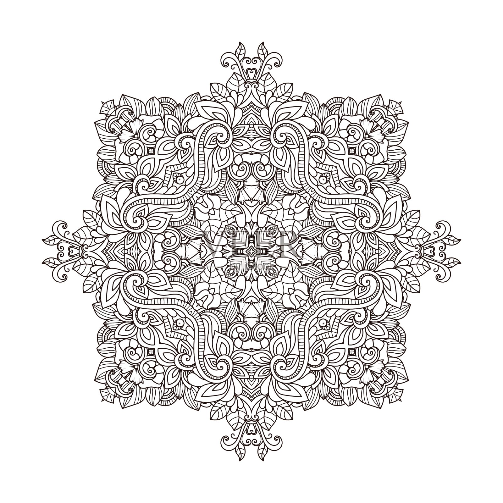 曼荼罗设计元素图片